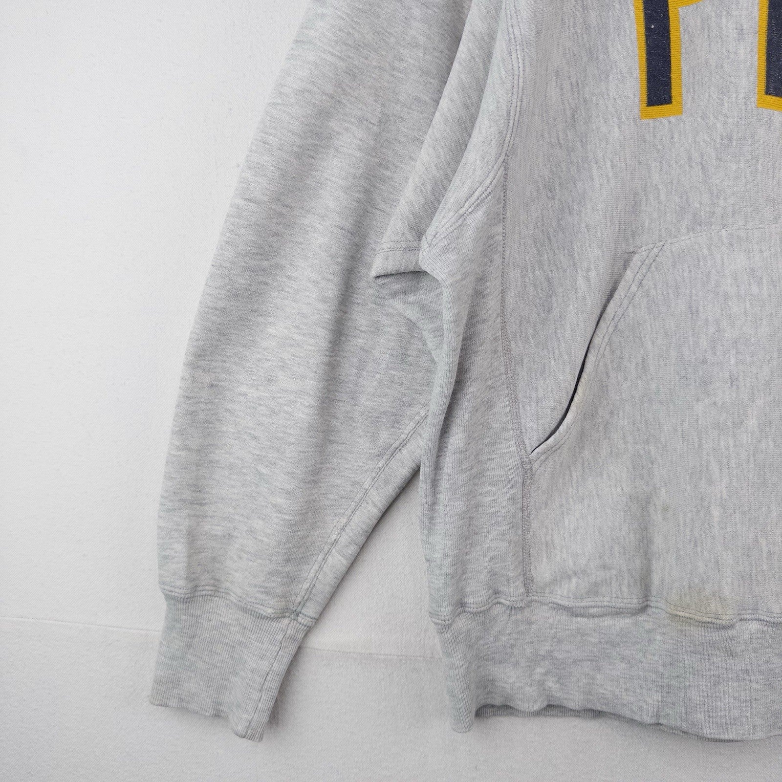 80s MacGregor Sand Knit FIJI Phi Gamma Delta Gray RW Hoodie Sweatshirt L USA