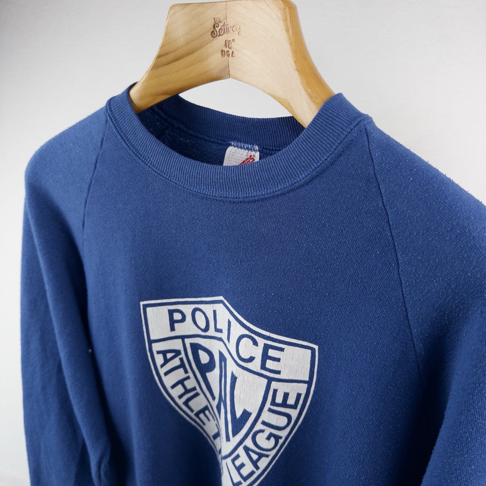 80’s Vtg PAL Police Athletic League Raglan Crewneck Sweatshirt NYPD New York