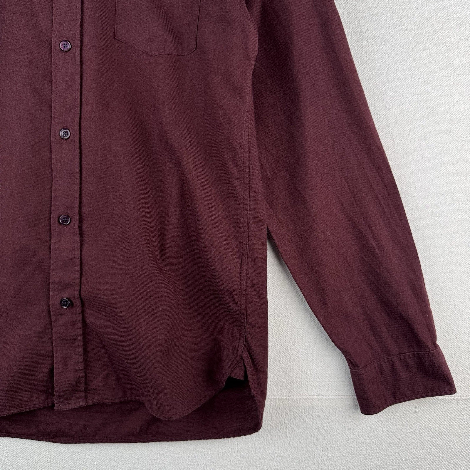 Burberry London Shirt Mens Small Wine Red Button Down Long Sleeve