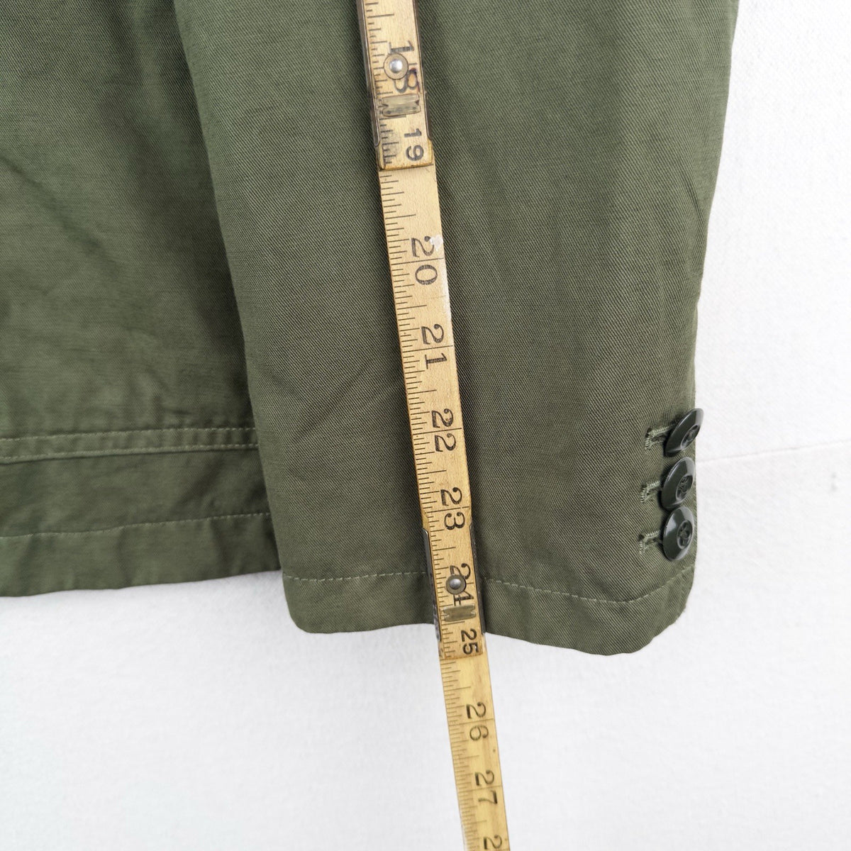 Wallace Barnes Tessuti Sondrio Olive Green Cotton Workwear Chore Coat Blazer 42S