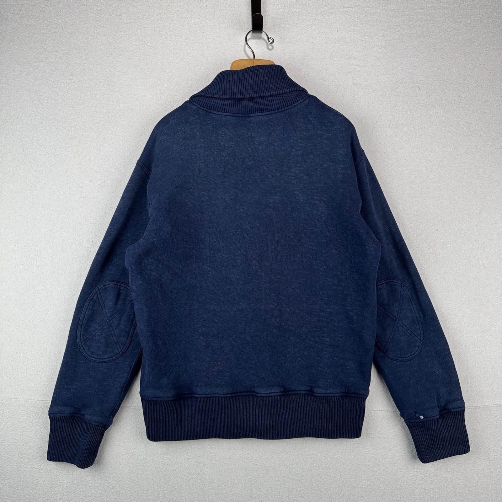 90’s Vtg Polo Ralph Lauren Shawl Collar Indigo Cardigan Cotton L Thermal Lining