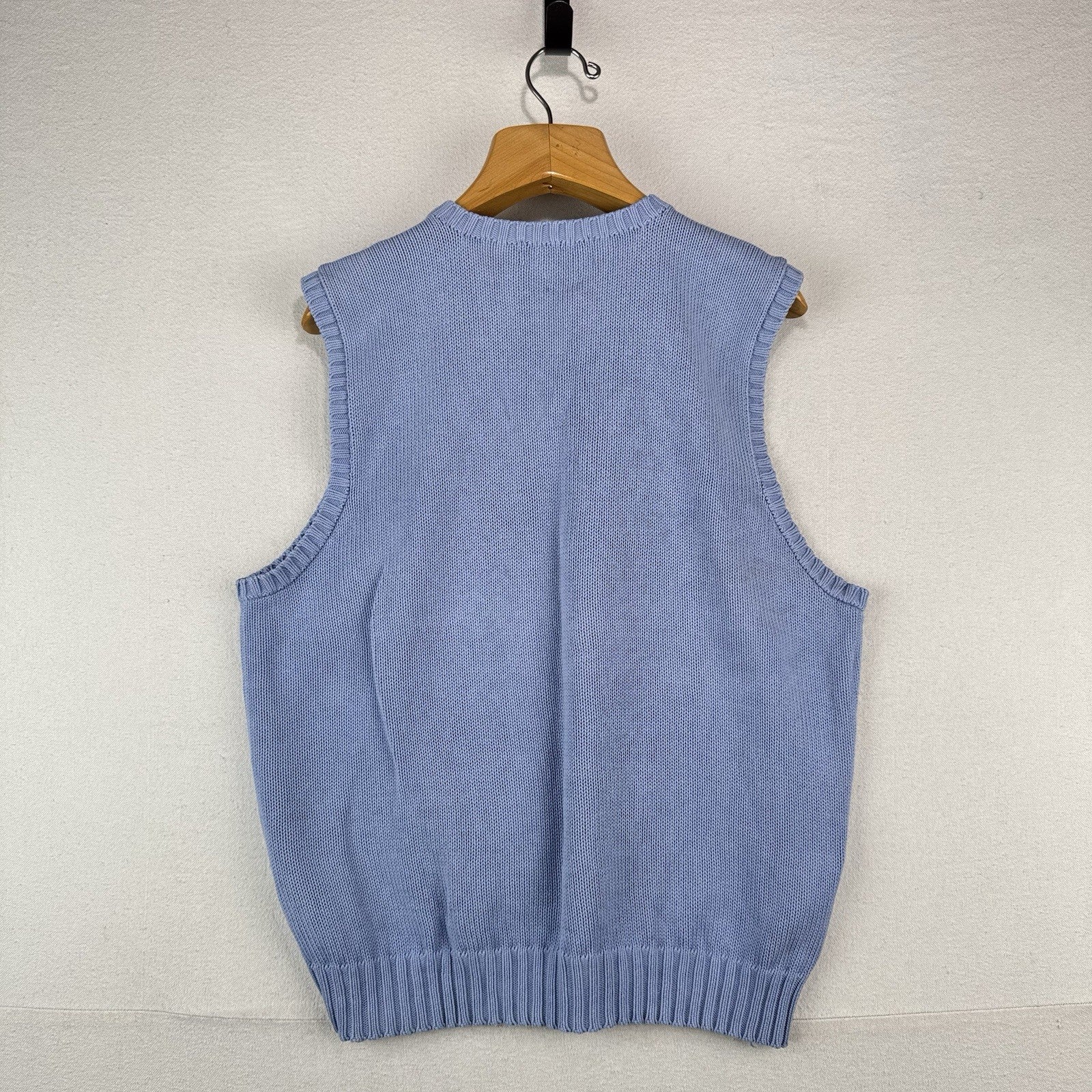 90's Vtg Polo Ralph Lauren Sweater Vest Mens XL  Light Blue V-Neck *Read