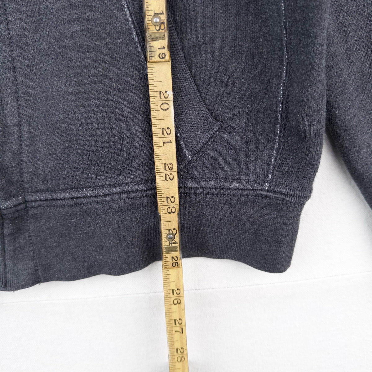 Polo Ralph Lauren Heavyweight Zip Up Gray Hoodie Waffle Knit Hood Men’s L *Read
