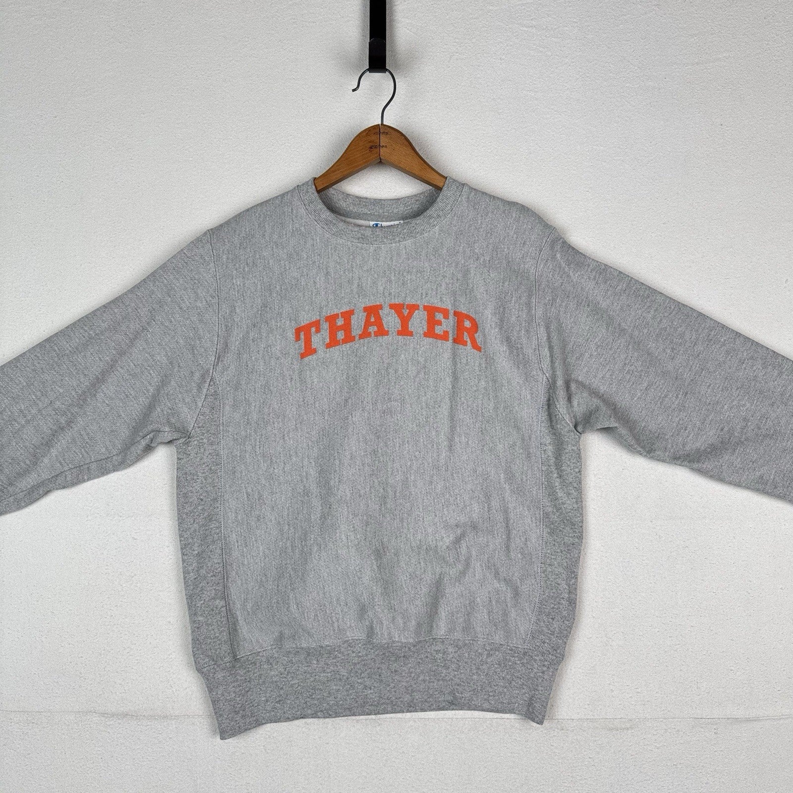 Champion Thayer Academy Reverse Weave Crewneck Sweatshirt Men’s Small Gray