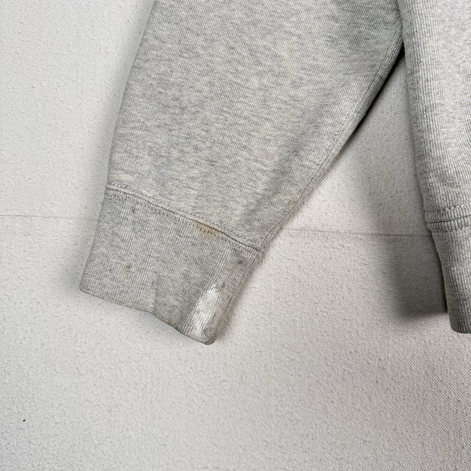 Vintage Polo Ralph Lauren Hoodie Men’s XL Gray Thermal Hood Full Zip Distressed