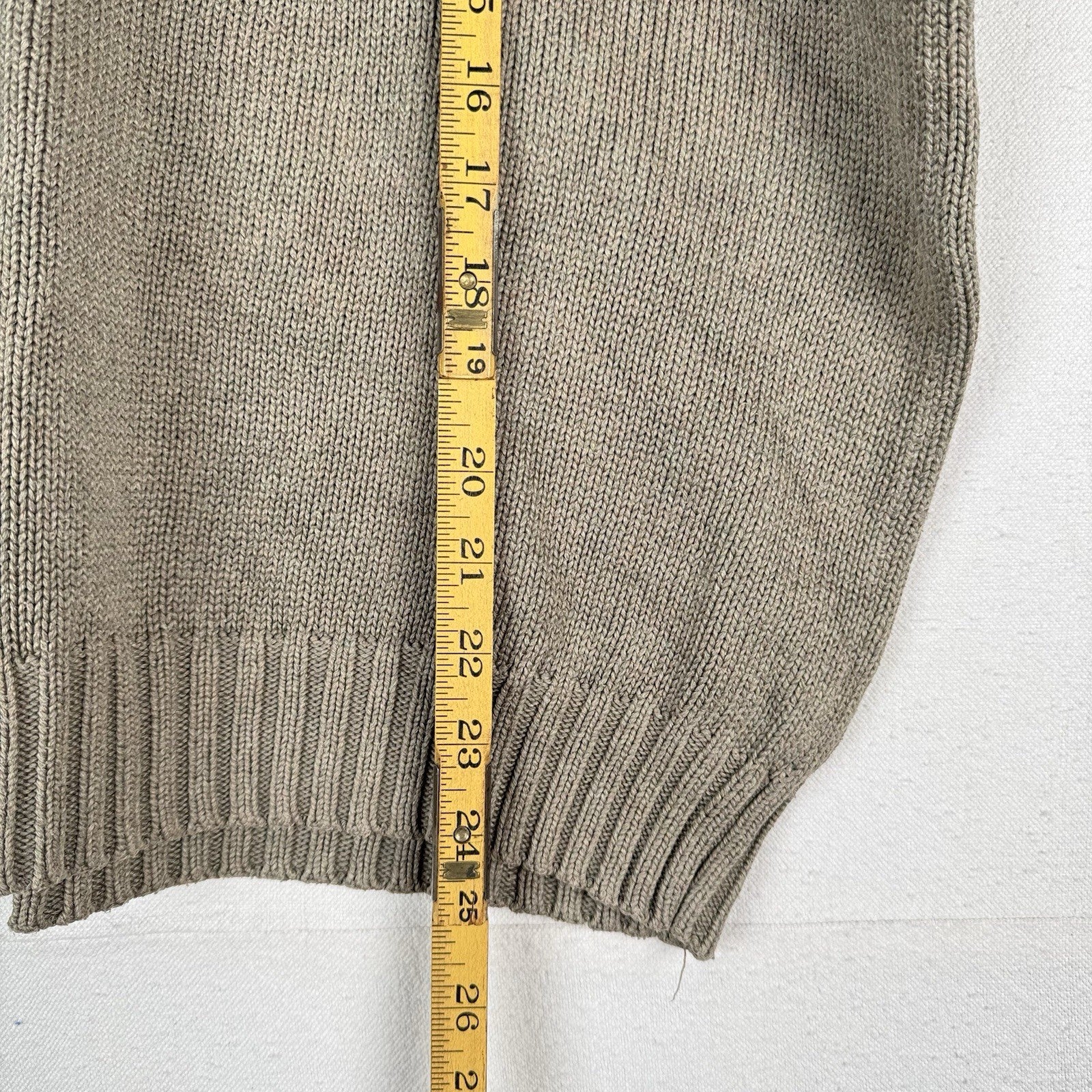90’s Vintage Polo Ralph Lauren Sweater Men’s Large Khaki Beige Knit Pullover