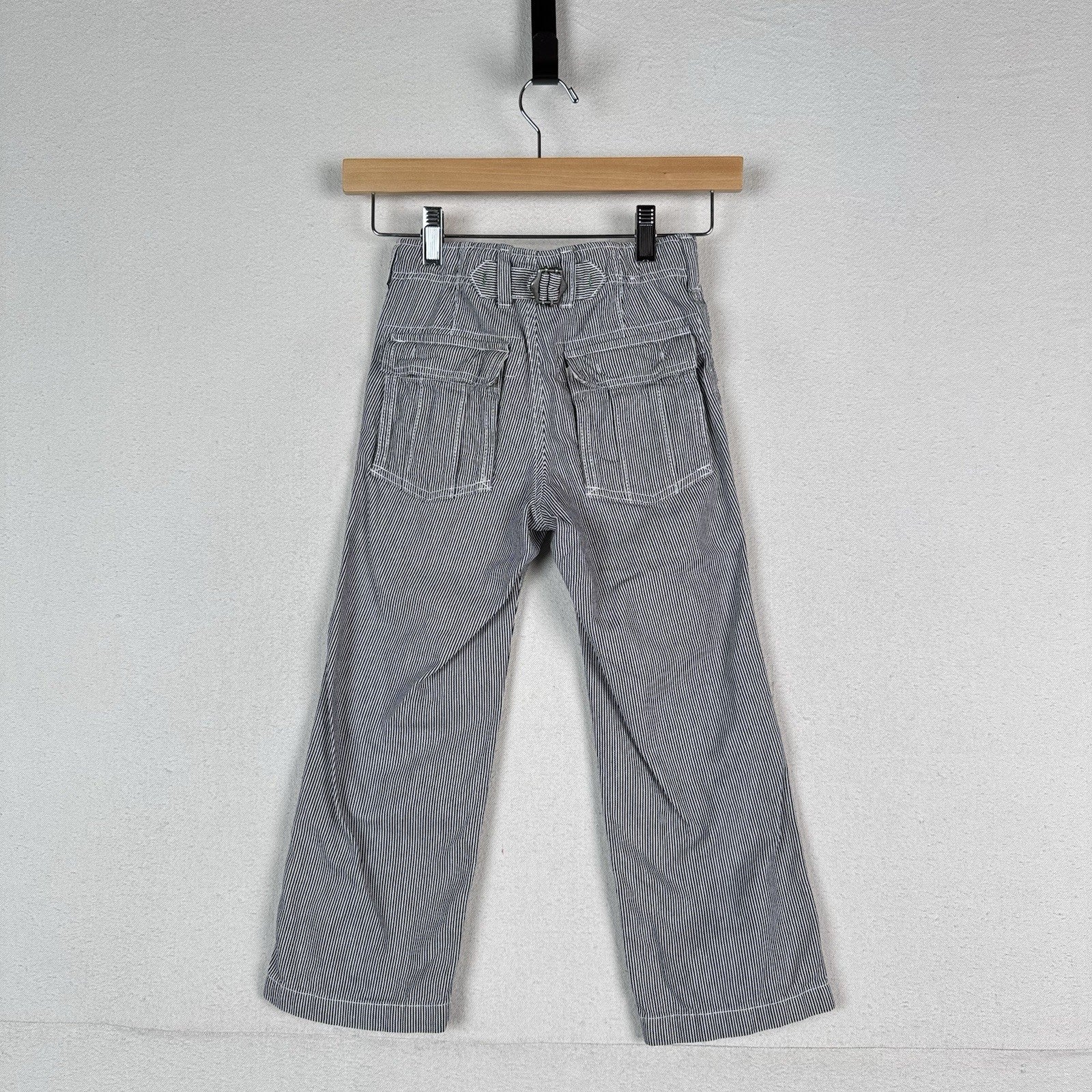 Buckle-back Railroad Hickory Striped Gap Kids Pants Sz 5 Big Pockets 100% Cotton
