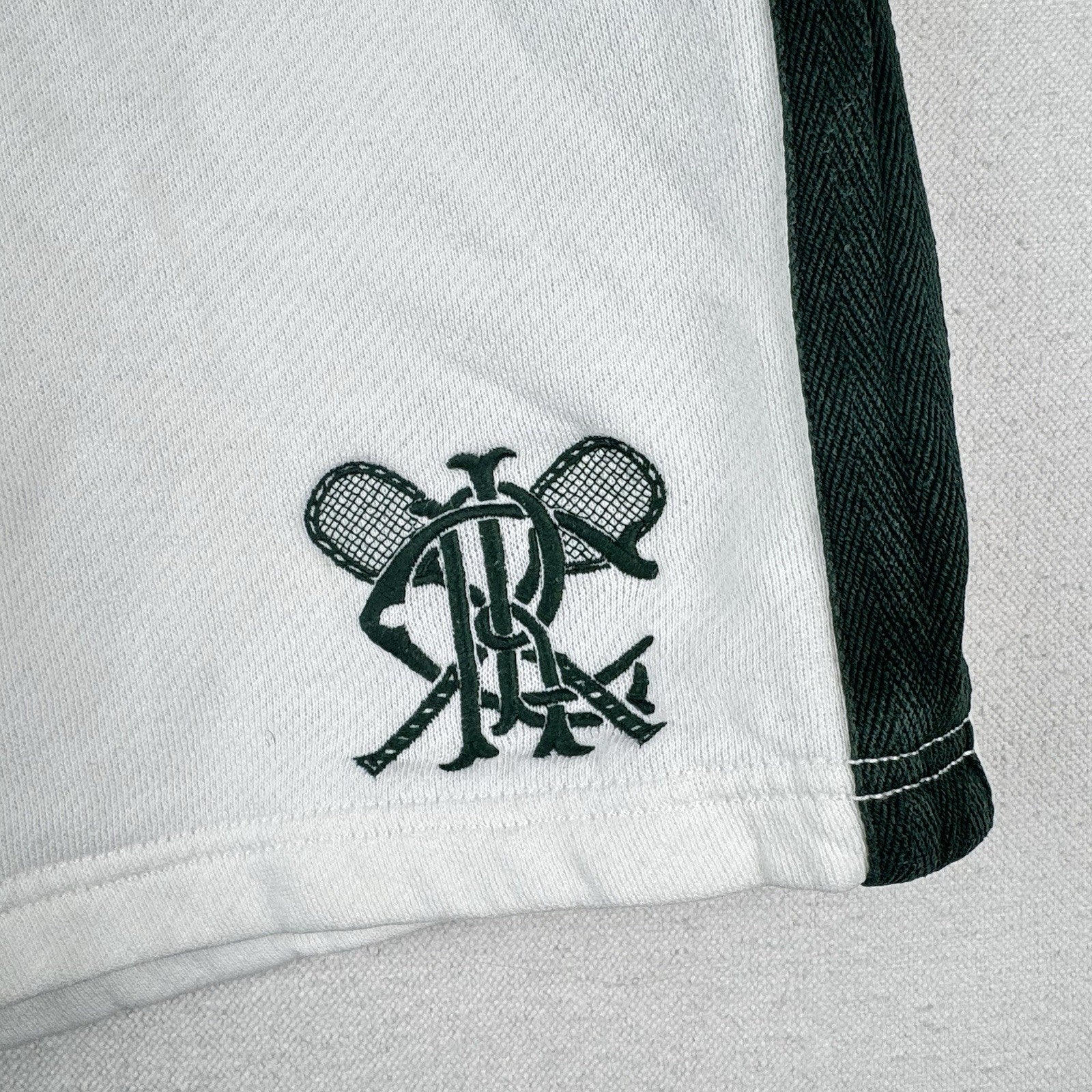 Vtg Polo Ralph Men’s L  38x12 Lauren Tennis Crest Heavyweight Sweat Shorts White