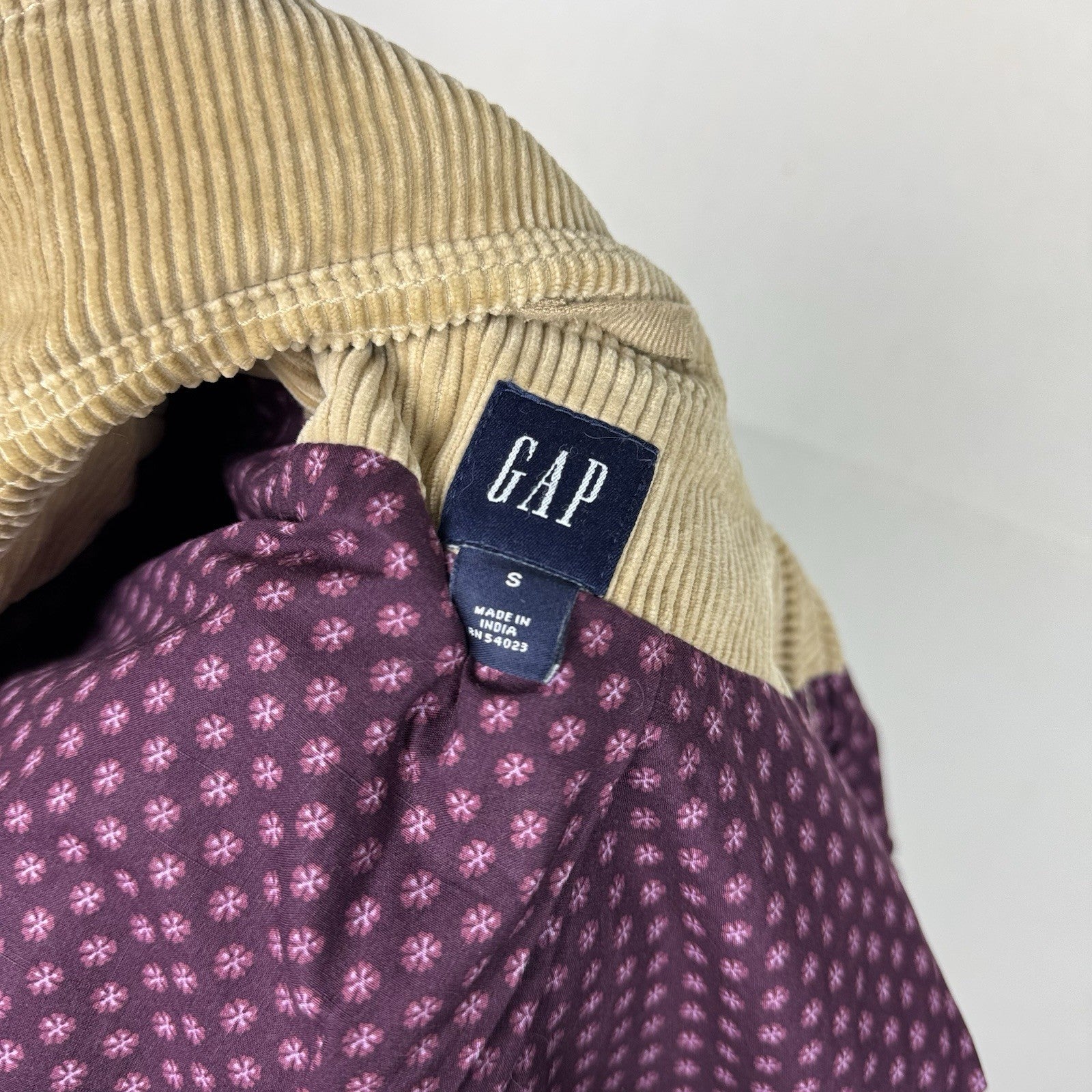 Gap Coat Jacket Womens S Double Breasted Corduroy Tan Beige