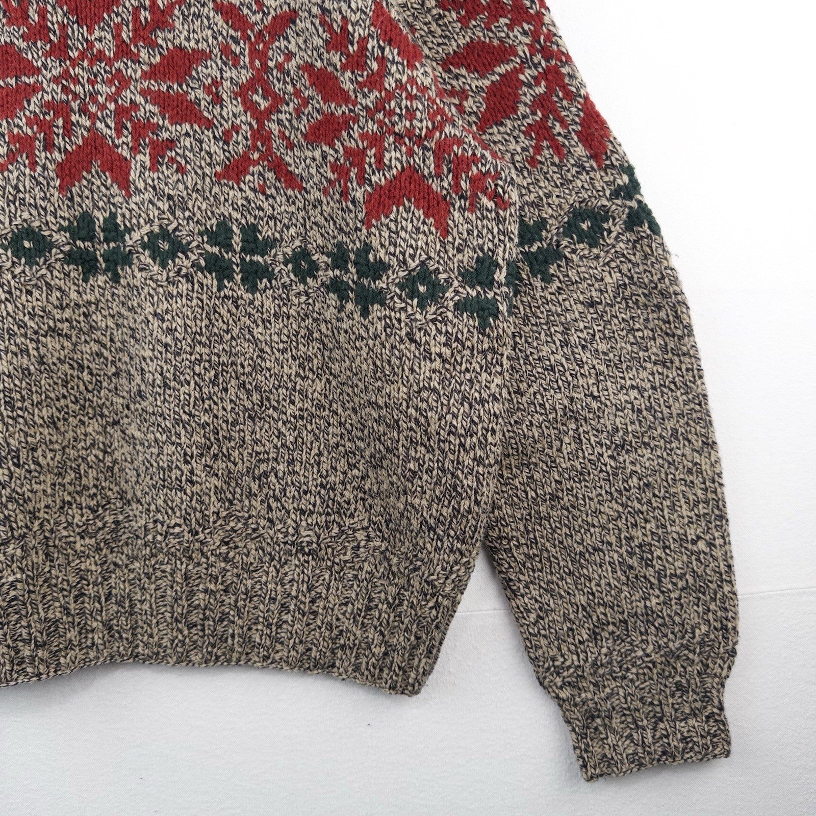 90’s Vtg Polo Sportsman Ralph Lauren Hand Knit Wool Blend Sweater Ski Men's 2XL