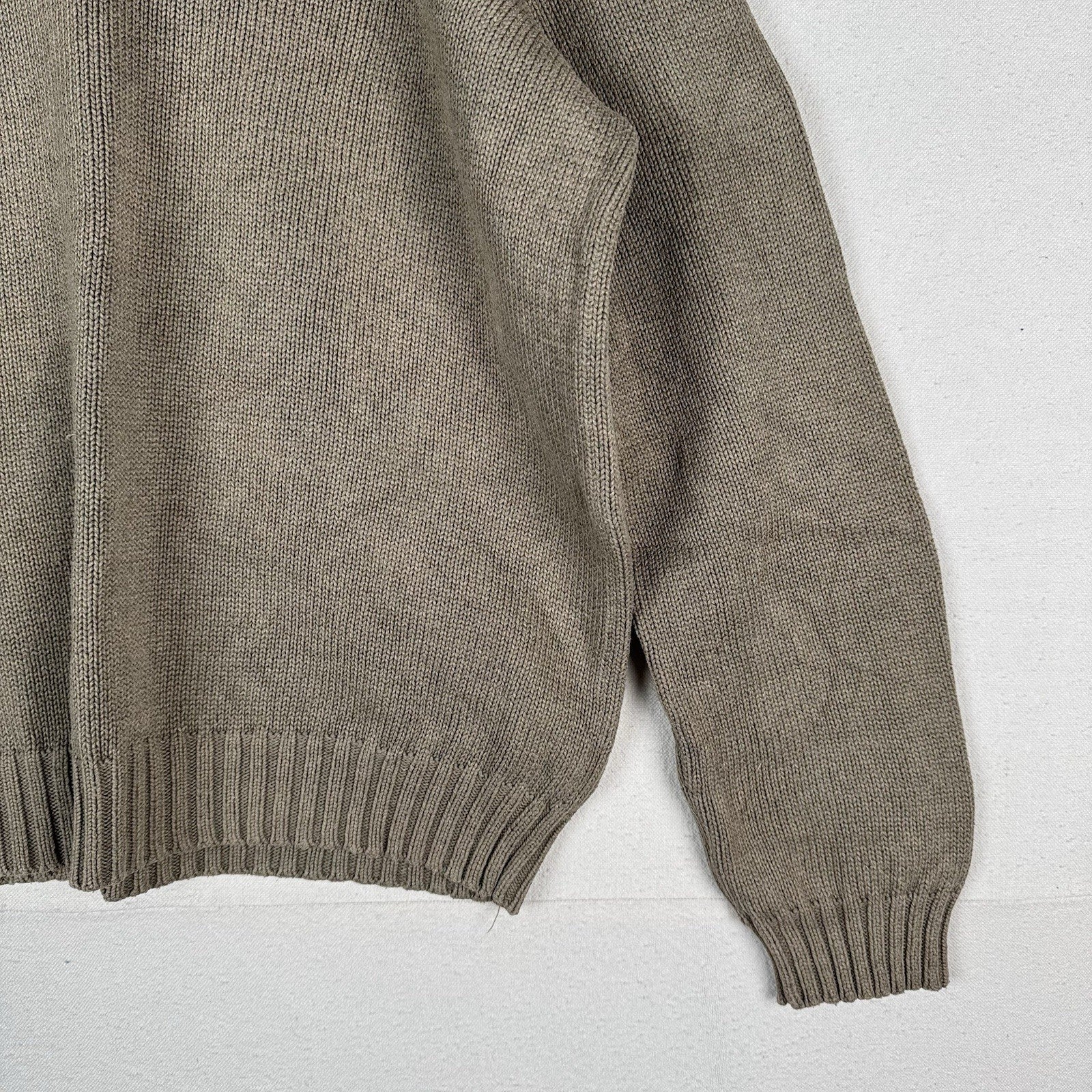 90’s Vintage Polo Ralph Lauren Sweater Men’s Large Khaki Beige Knit Pullover