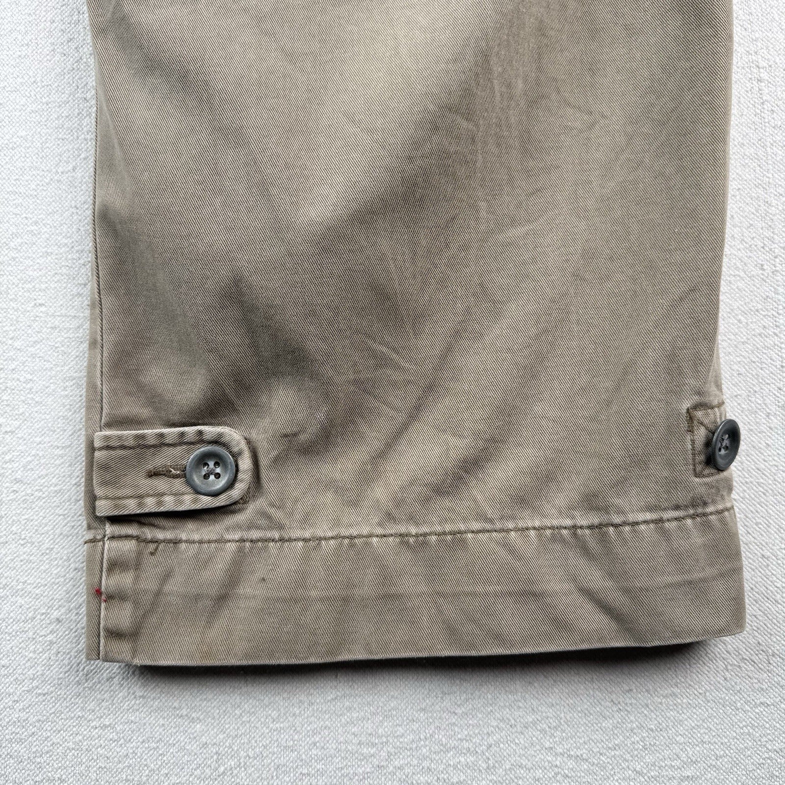 90s Vtg Polo Ralph Lauren Pants Cargo 67 Chino Mens 40x30 Brown Button Fly