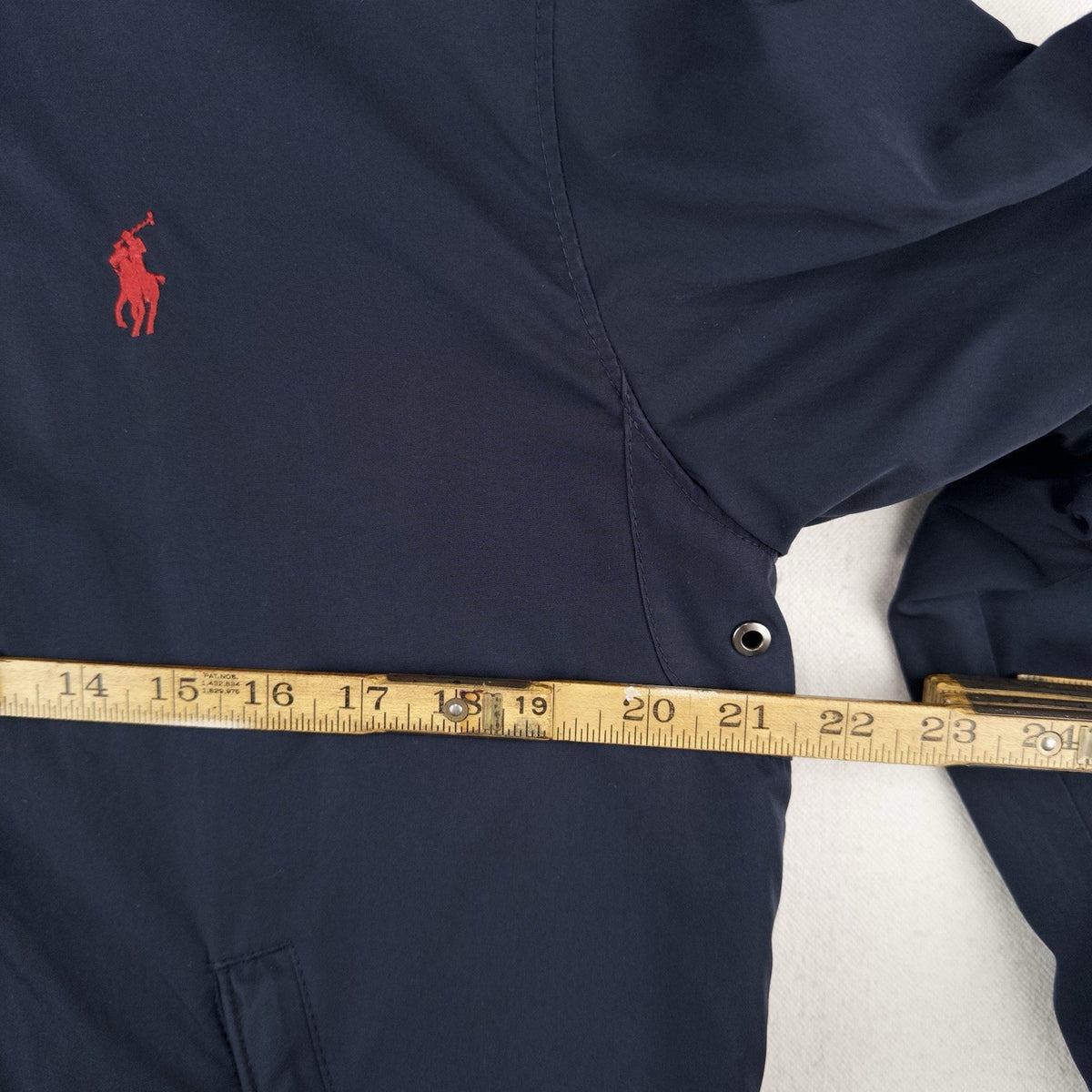 Polo By Ralph Lauren Men’s M Fleece Lined Hooded Nylon Jacket Navy Blue *Read