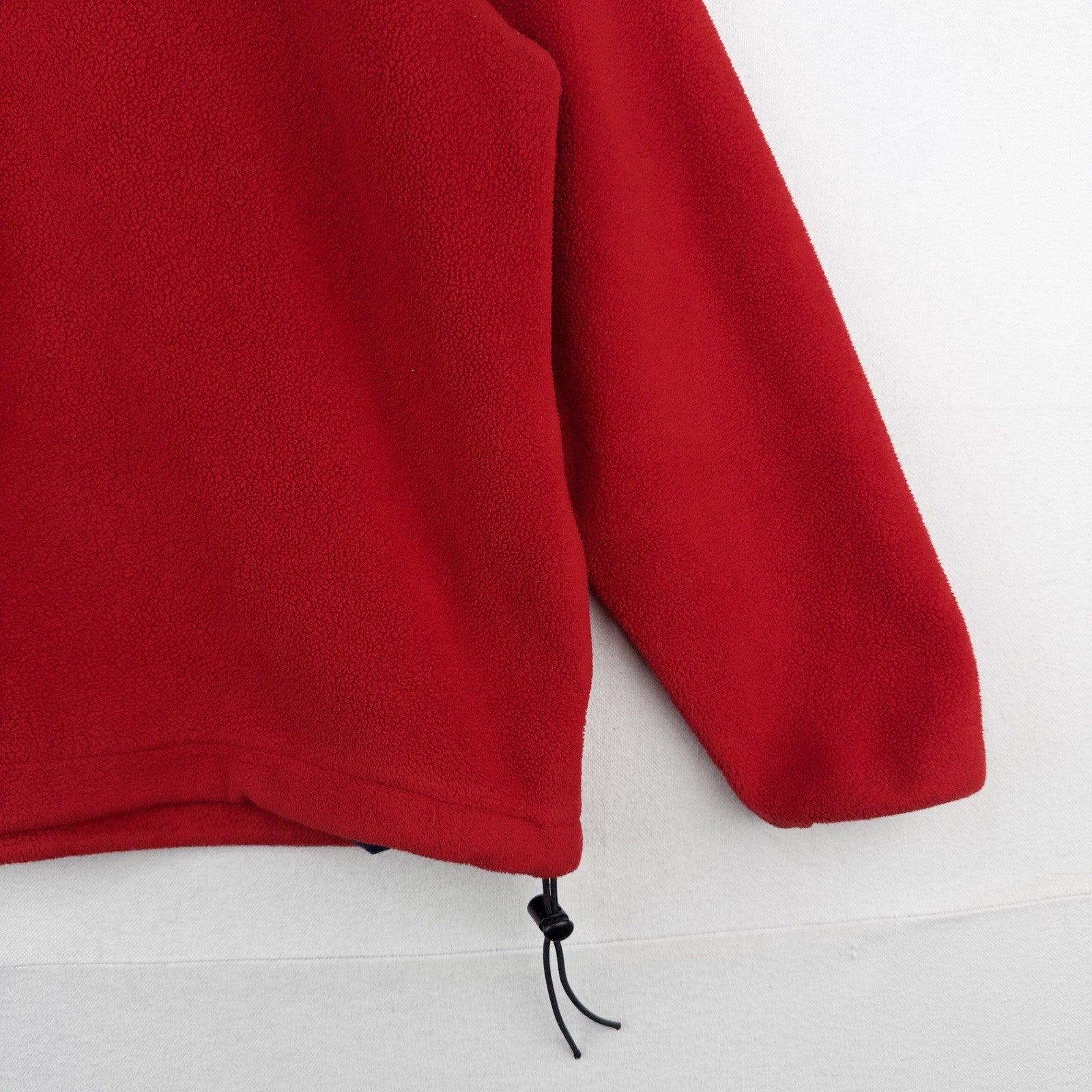 80’s Vtg LL Bean Snap Red Fleece Cursive Logo Pullover Men’s Medium (44) USA