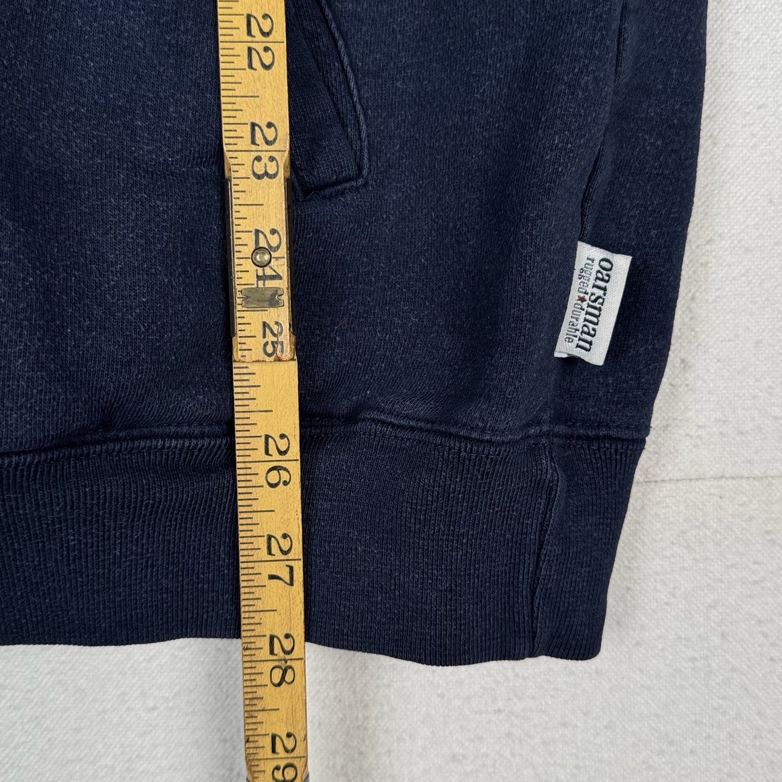 Vintage US Air Force Blue Quarter Zip Oarsman Sweatshirt Men’s Large Reflective
