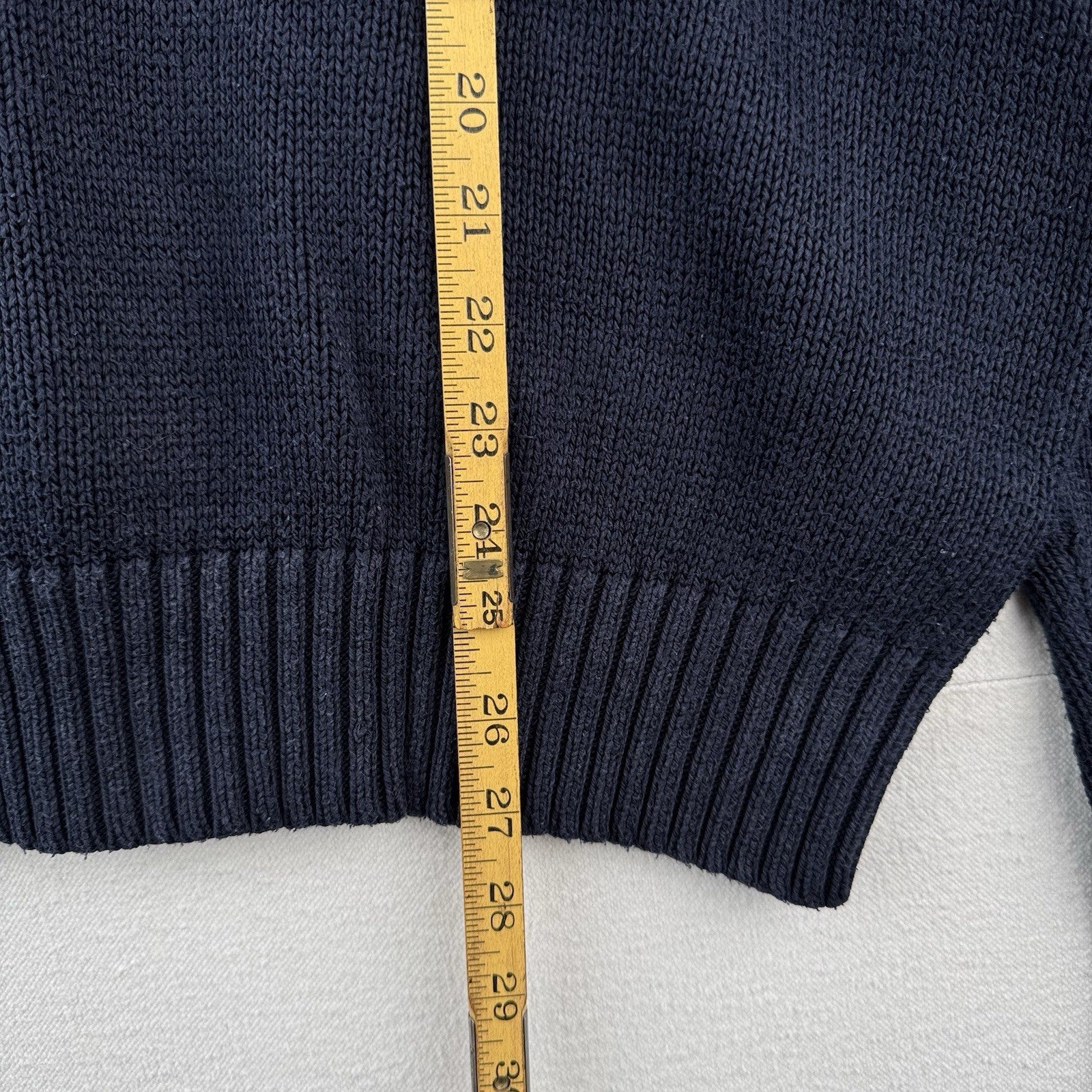 90's Vintage Polo Ralph Lauren Sweater Men's XL Navy Blue Crewneck Pima Cotton