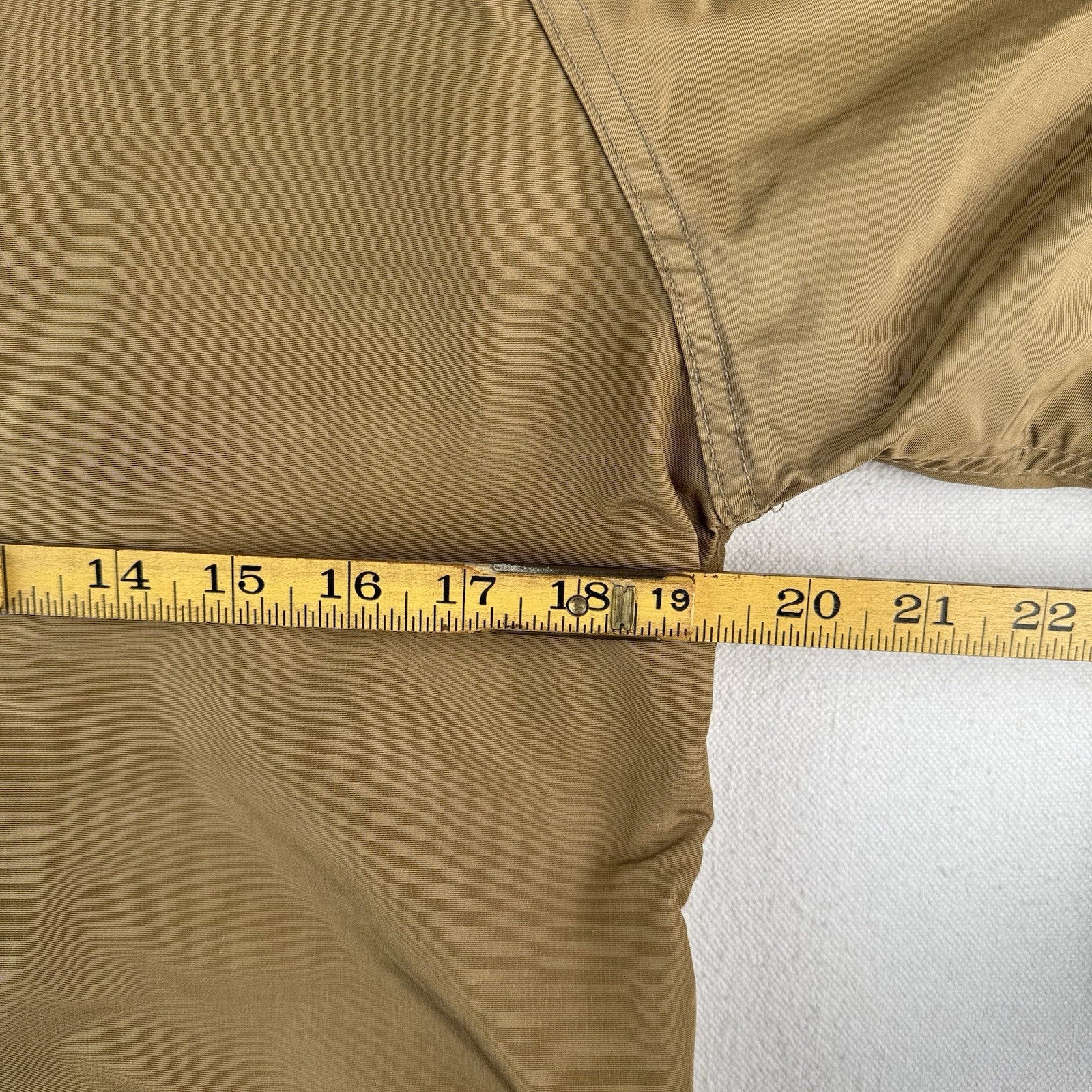 70's Vtg Woolrich Medium Mountain Parka Tan Wool Flannel Lined Made In USA *Read