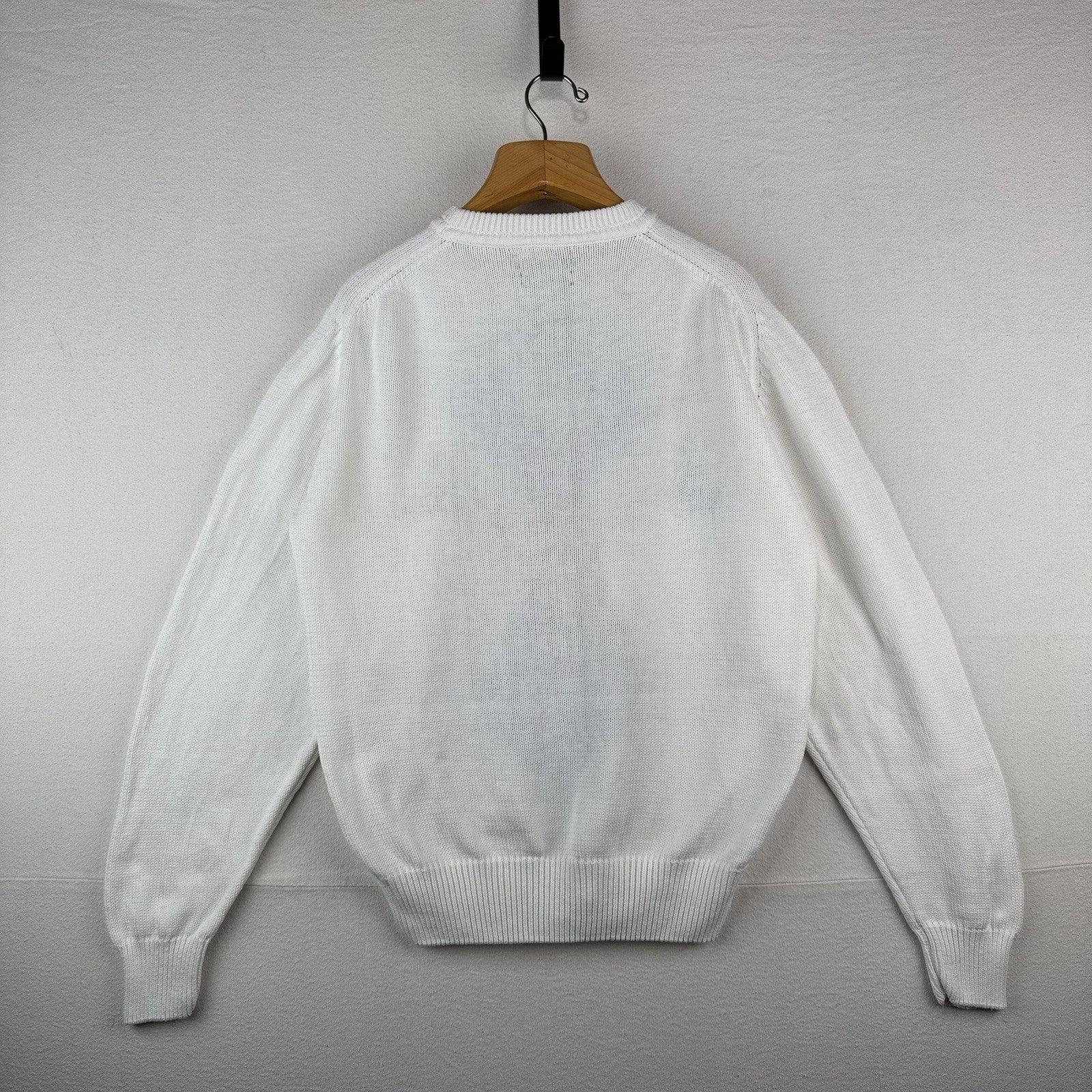 90s Vintage Gant Hand Intarsia Men’s XL Knit Golf Sweater Graphic