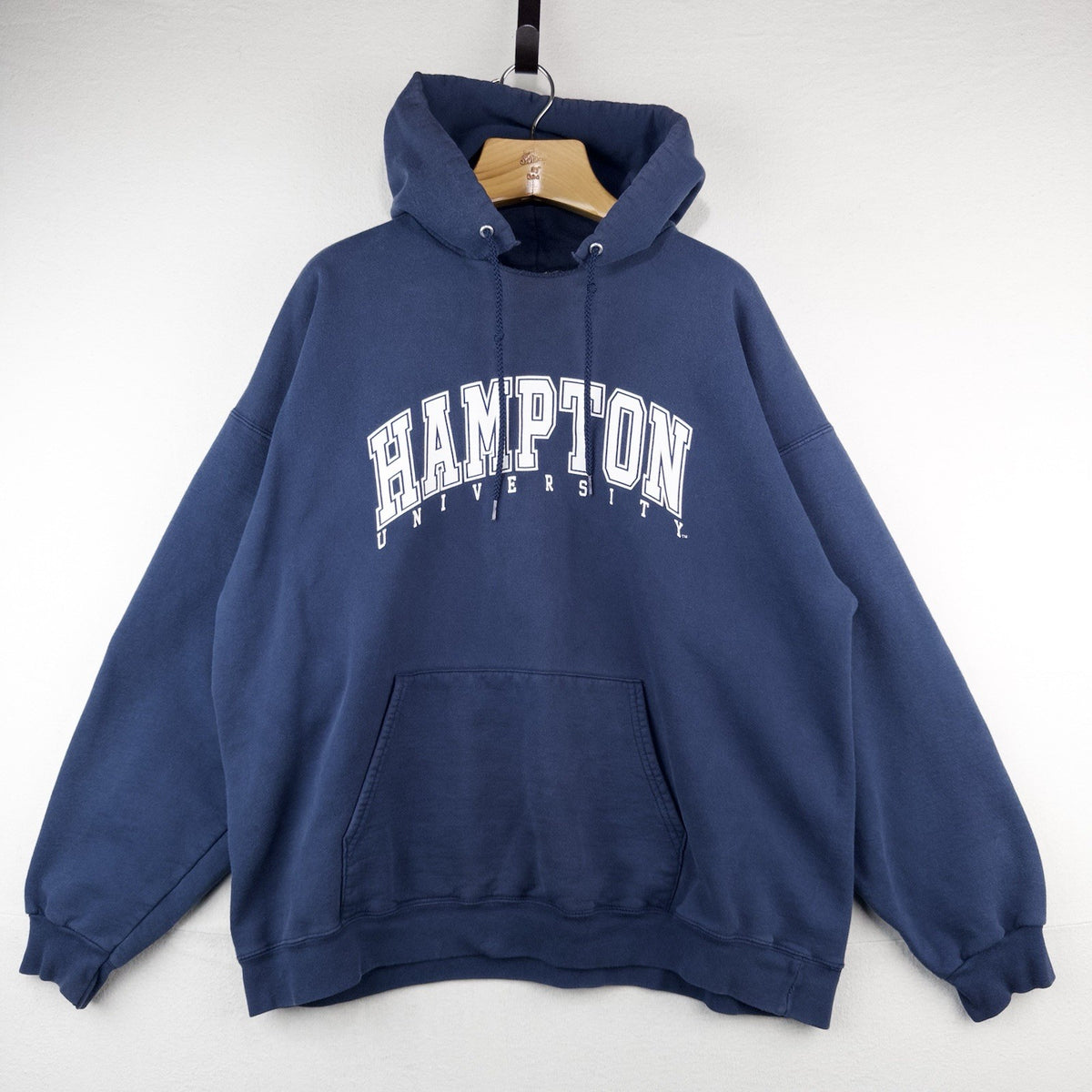 90’s Vtg Hampton University Heavyweight Hoodie Men's XL Blue HBCU *Read