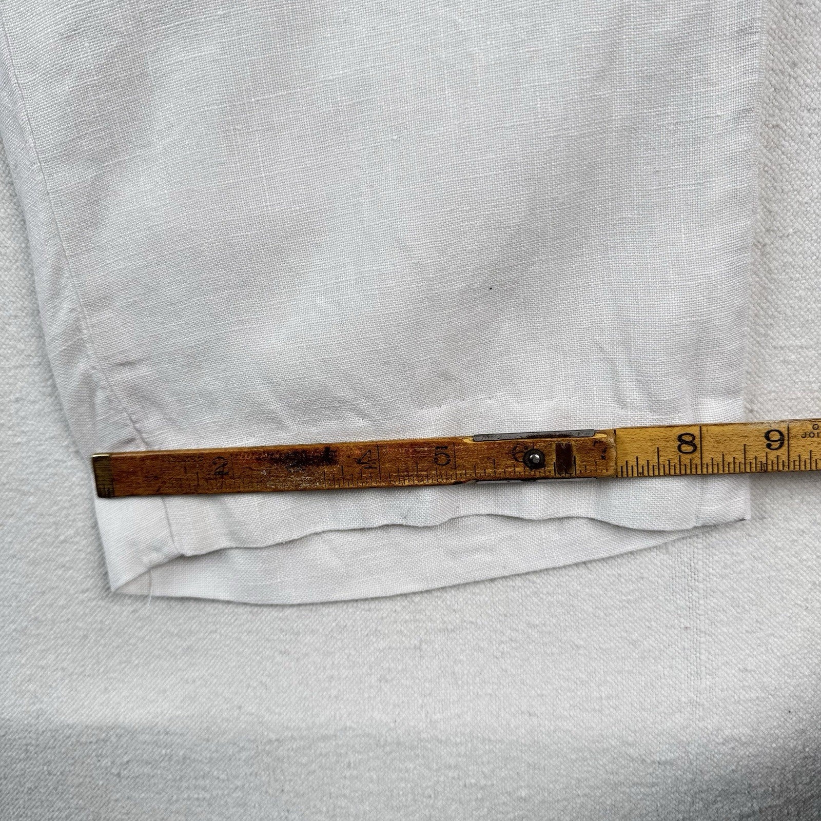 90’s Vtg Polo Ralph Lauren Mens 40x34 (38x32) Bone White Linen Pants Flat Front