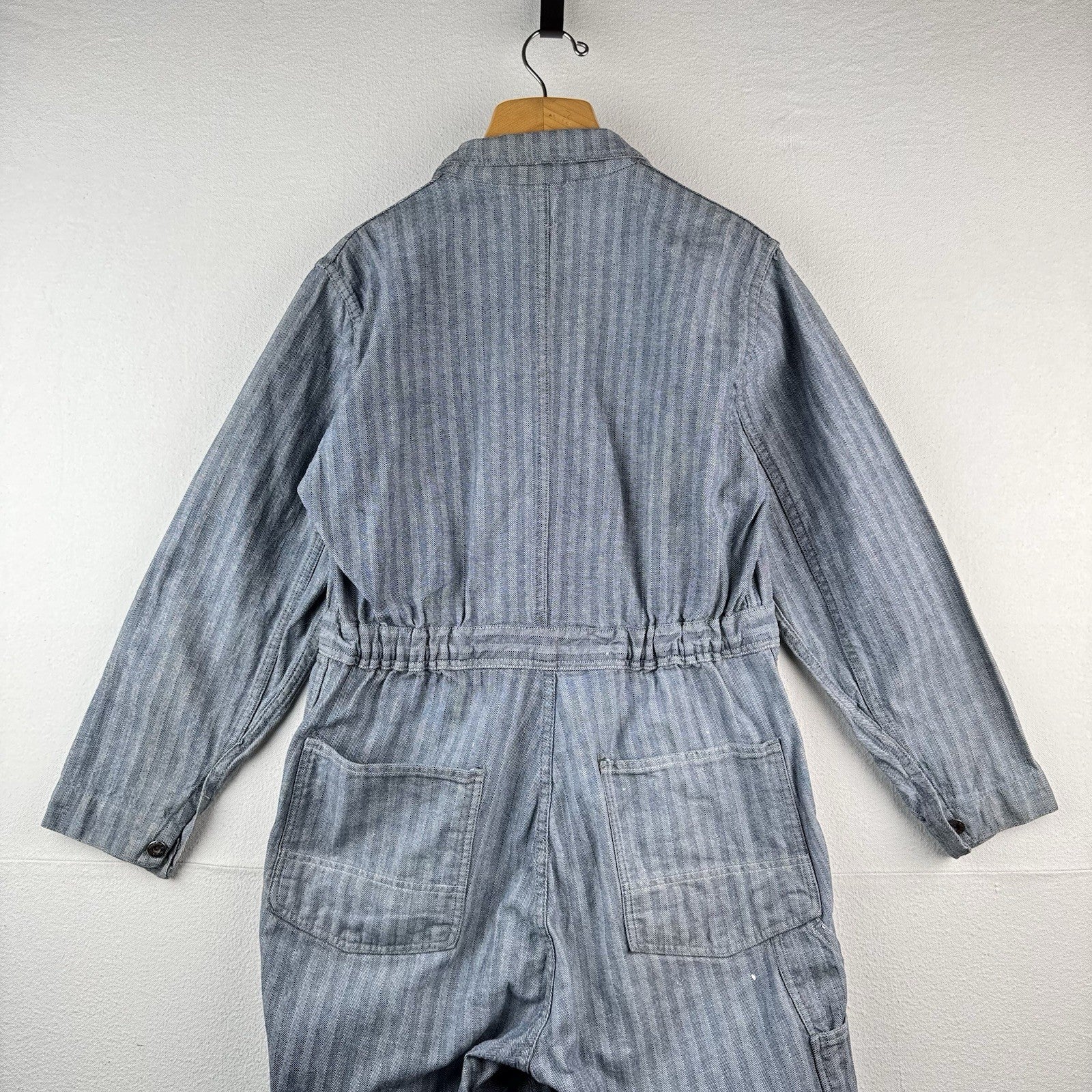 50/60s Vtg Big Smith Hickory Herringbone Coveralls Union Made in USA 40/42 Short