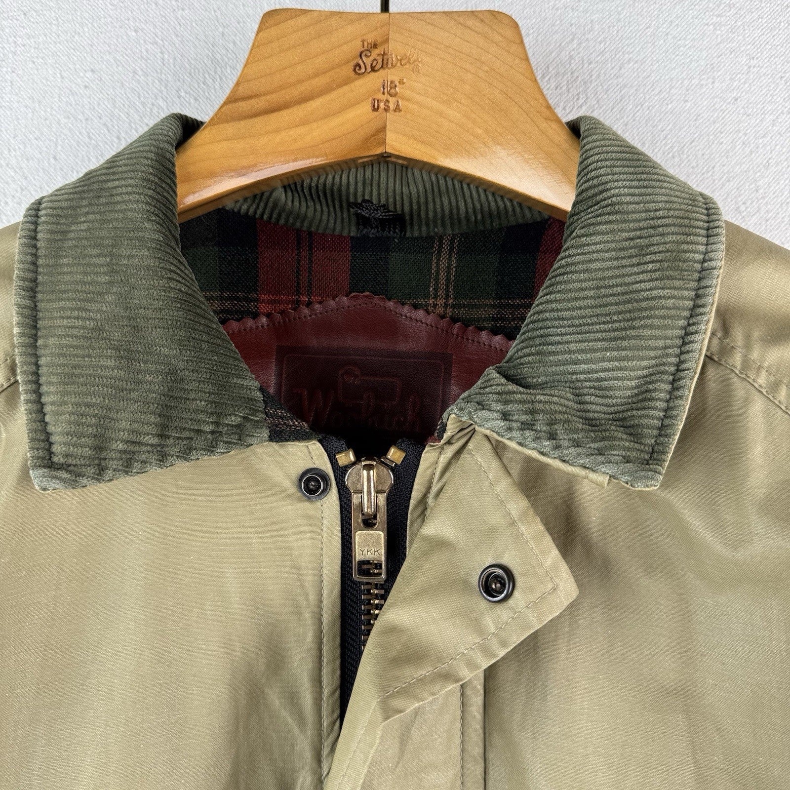 80’s Vtg Woolrich L Weatherproof Flannel Wool Lined Blanket Barn Jacket Coat USA