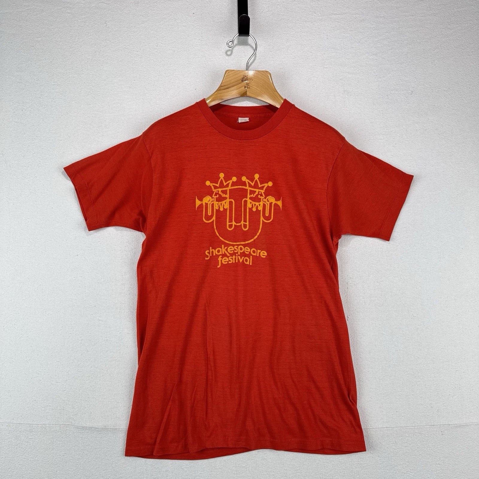 80’s Vintage Single Stitch Shakespeare Festival Short Sleeve Shirt Mens XL USA