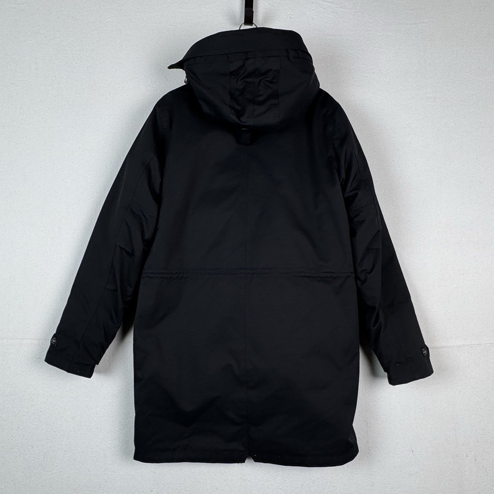 Abercrombie & Fitch Water Resistant Down Lined Black Parka Men’s M *No Hood Fur*