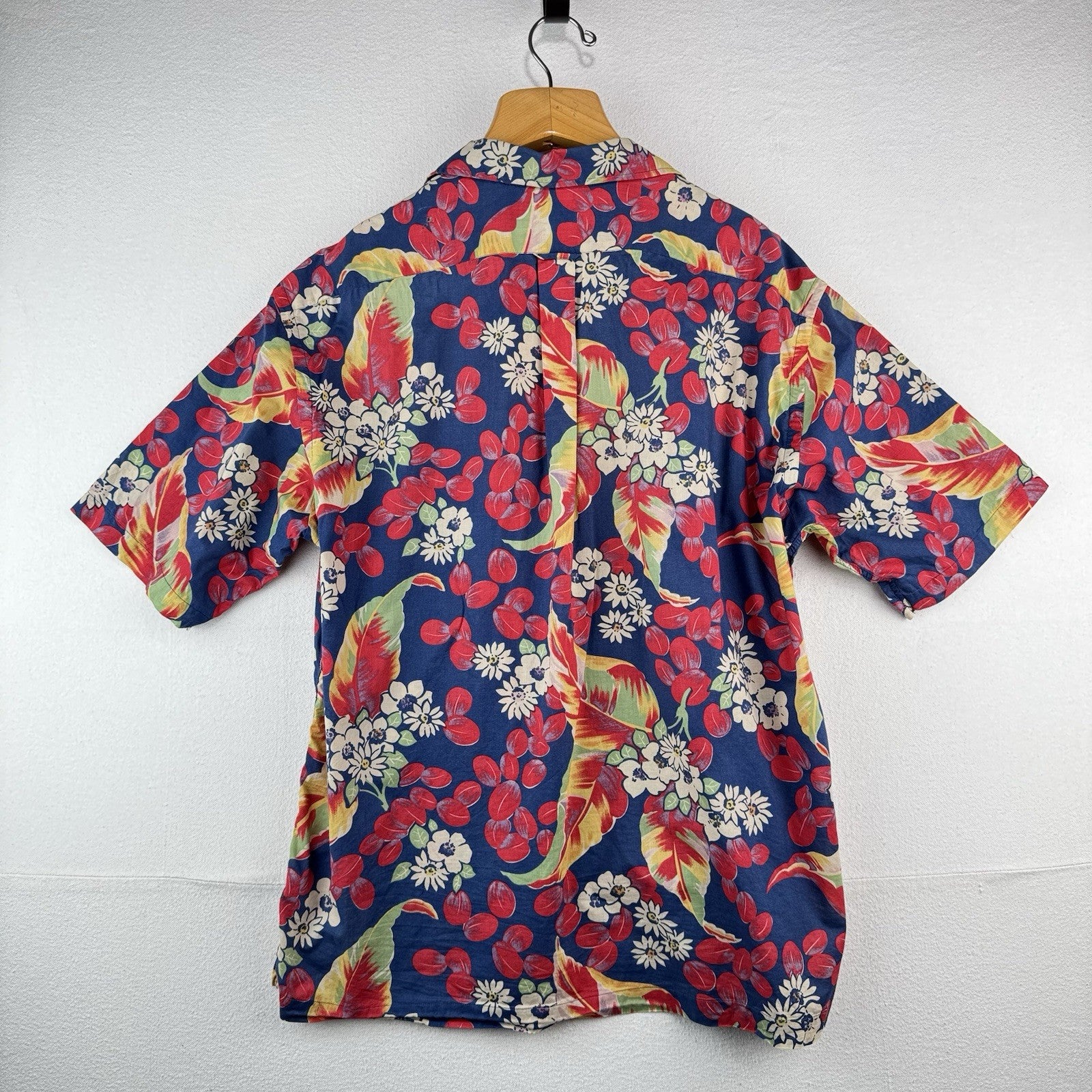 90’s Vtg Polo Ralph Lauren Floral Hawaiian Shirt 2XL Caldwell Loop Collar *Read