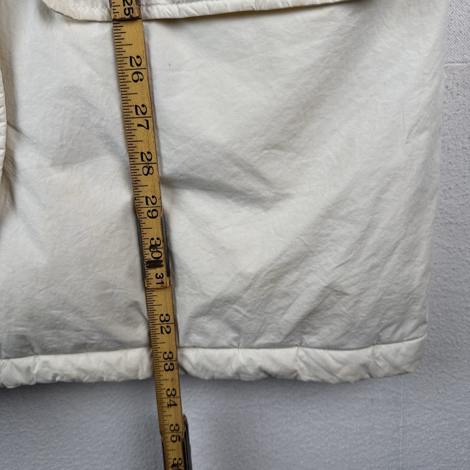 90’s Vtg Polo Ralph Lauren White Down Parka Mens M Coyote Fur Hood Coat *Read