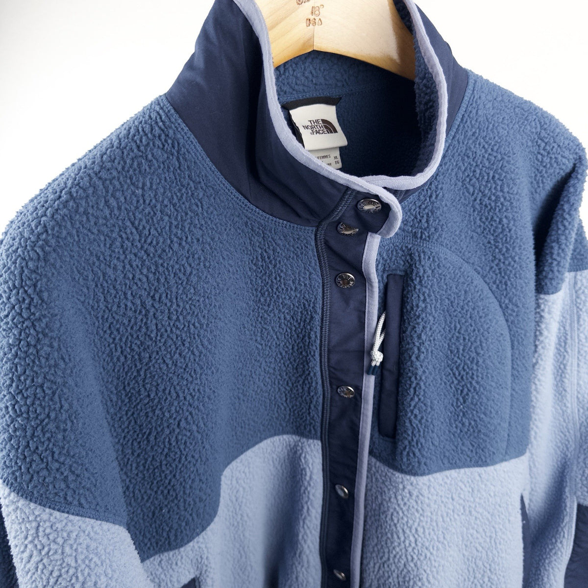 The North Face Cragmont Fleece Jacket Women's XL Blue Color Block Boxy *Read