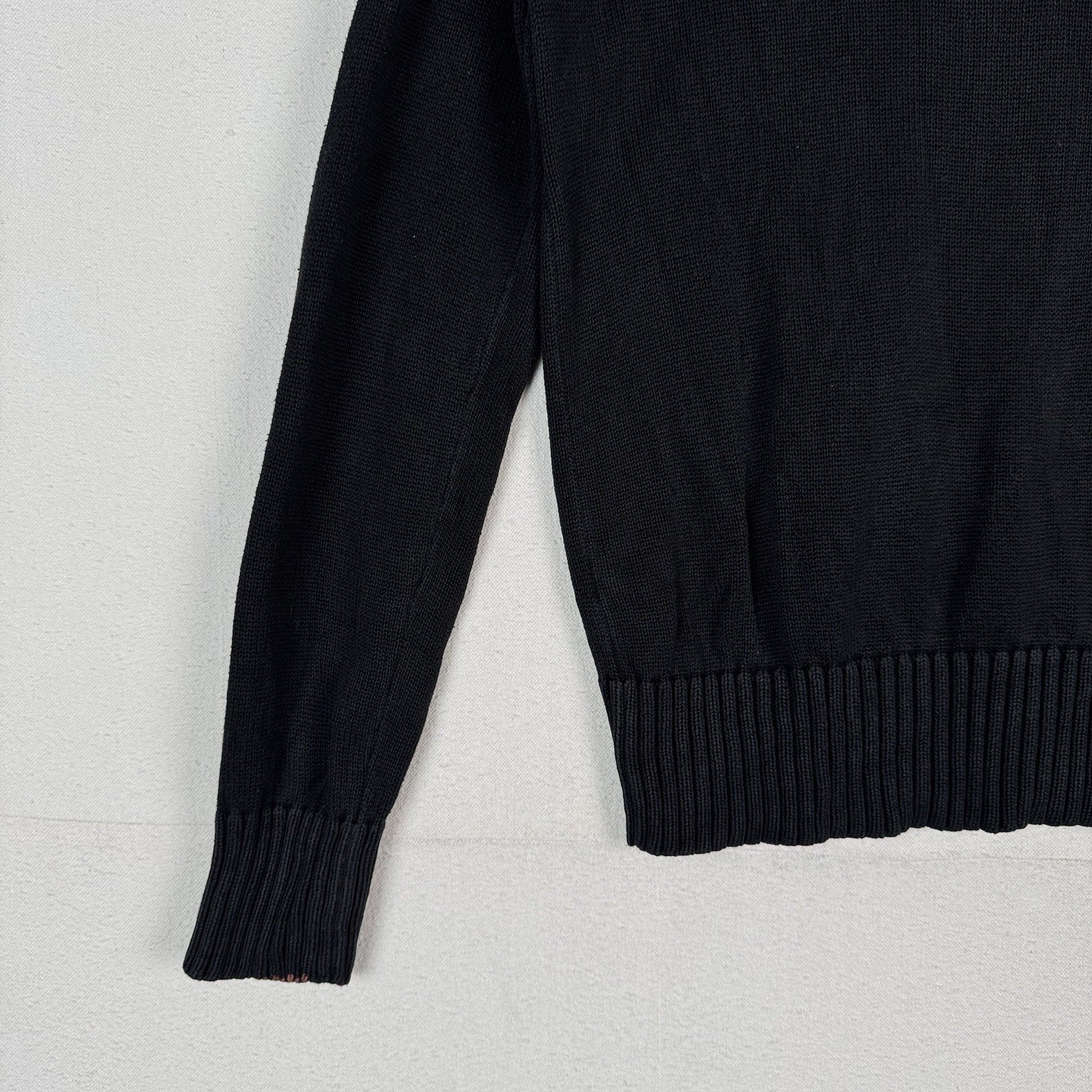American Eagle Outfitters Men’s 1/4 Zip And Button Sweater Black XS