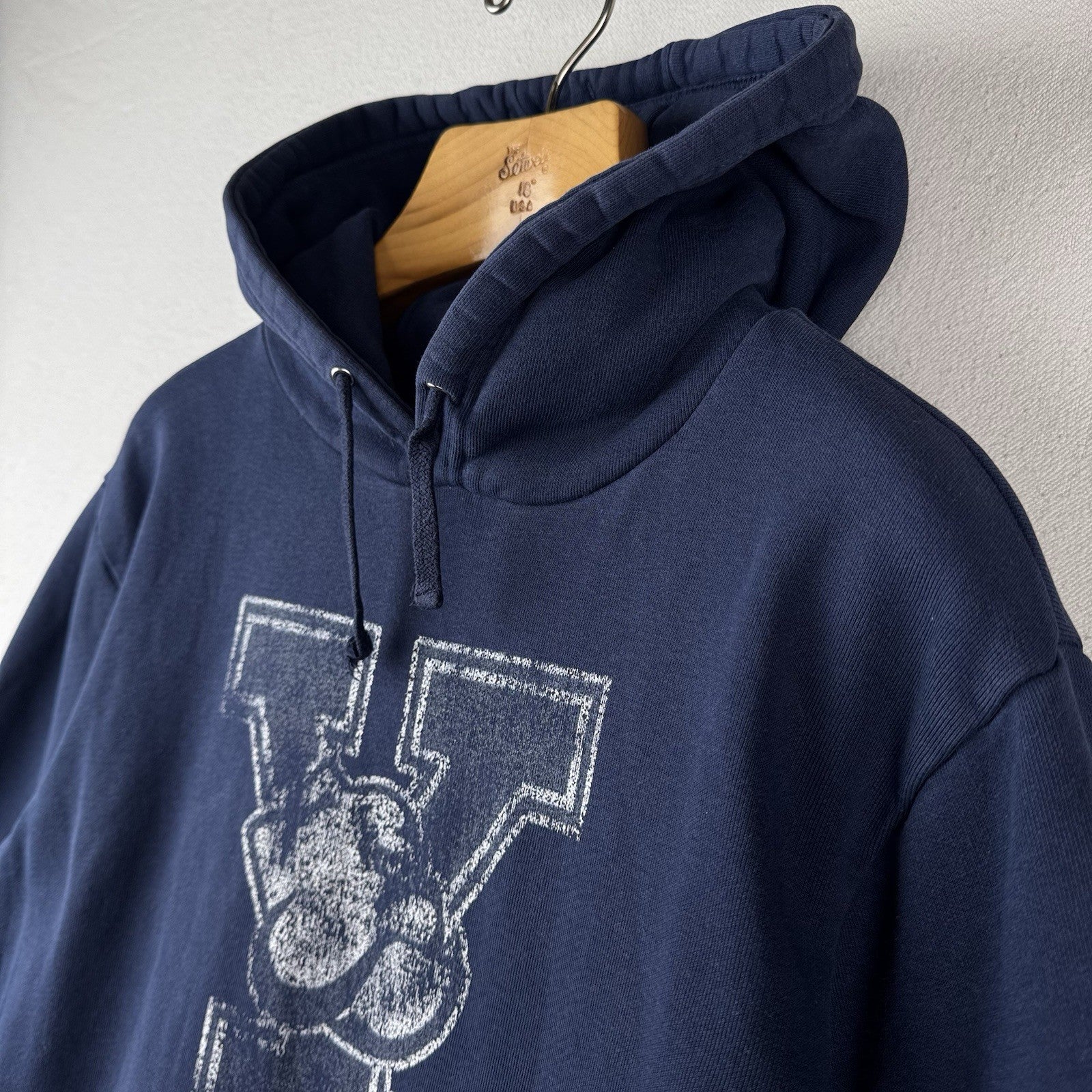 Yale University Bulldogs Men’s Large Blue Faded Hoodie Sweatshirt Ivy League
