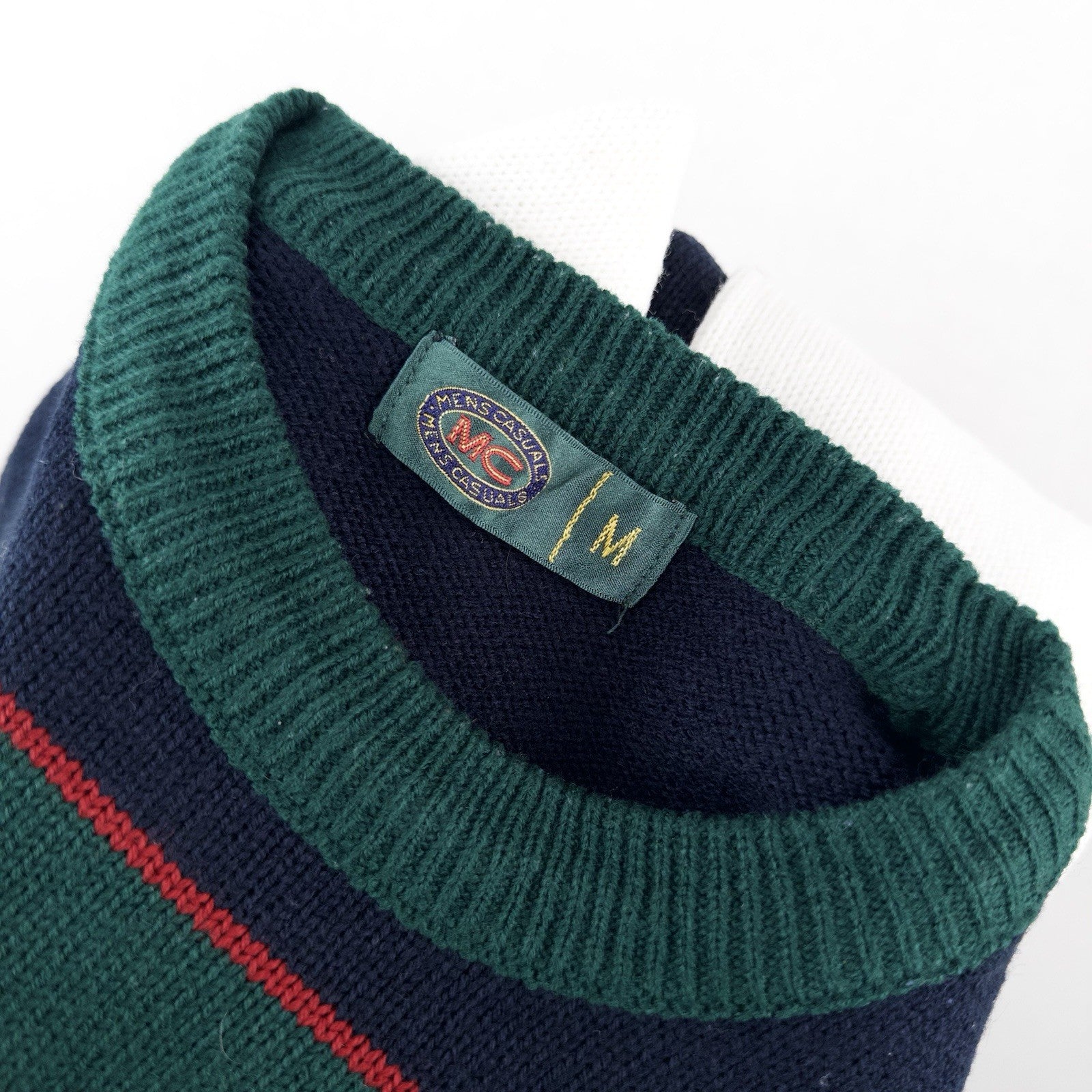 90’s Vtg Embroidered Classic Yacht Club Racing Sweater Acrylic Color Block