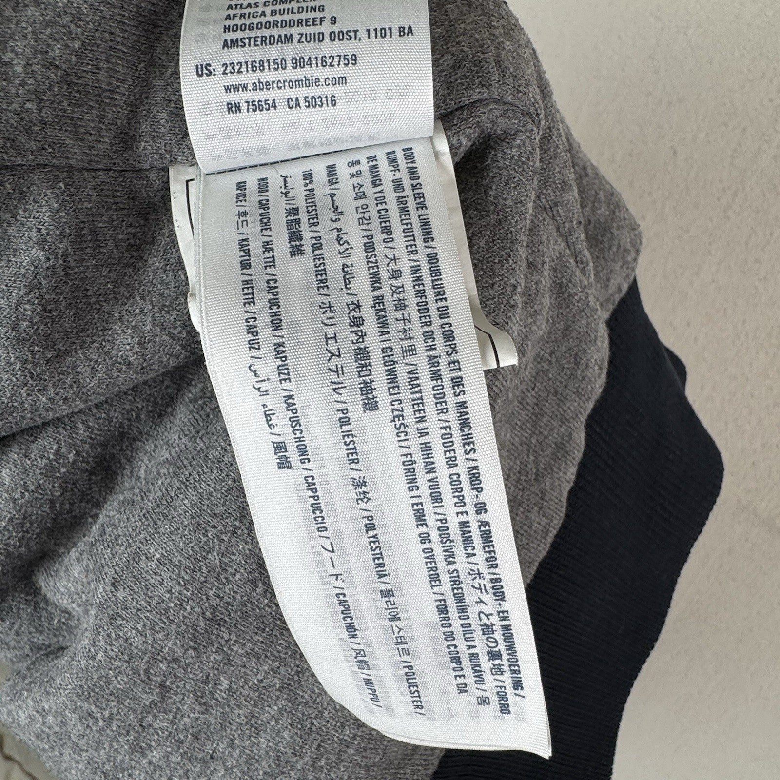 Abercrombie and Fitch Removable Hood Baseball Jacket Blue Boys Youth XL (16)