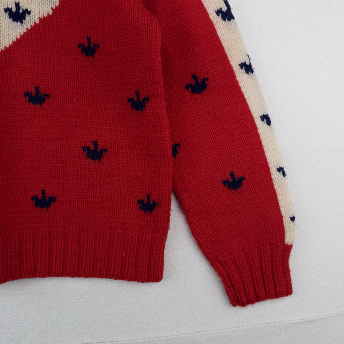 50’s Vtg Royal Crown Hand Knit Wool Sweater Pullover Mock Neck Men’s Medium 38