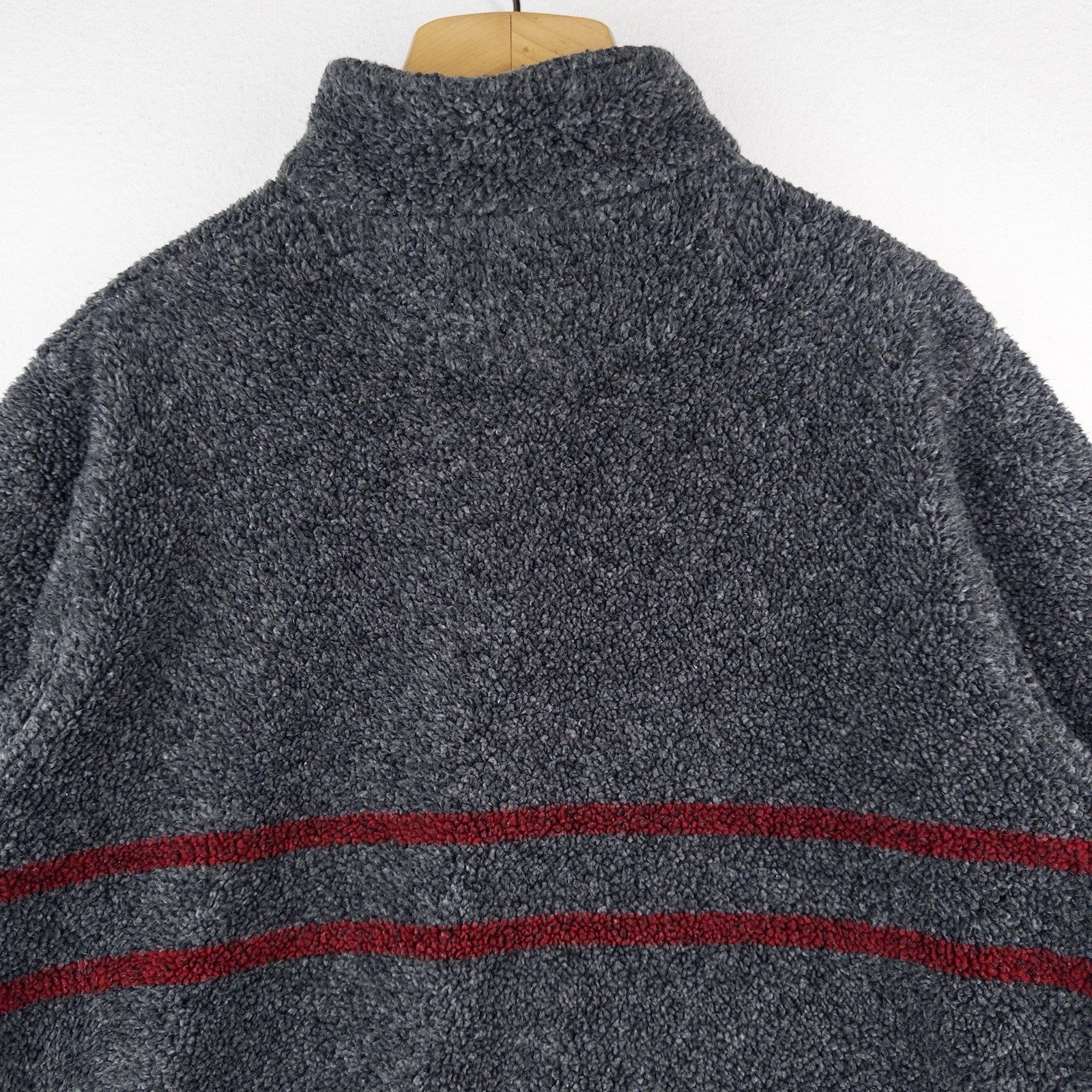 90’s Vtg Lands End Skier Graphic Pullover Fleece Jacket Made USA Women's L 14-16