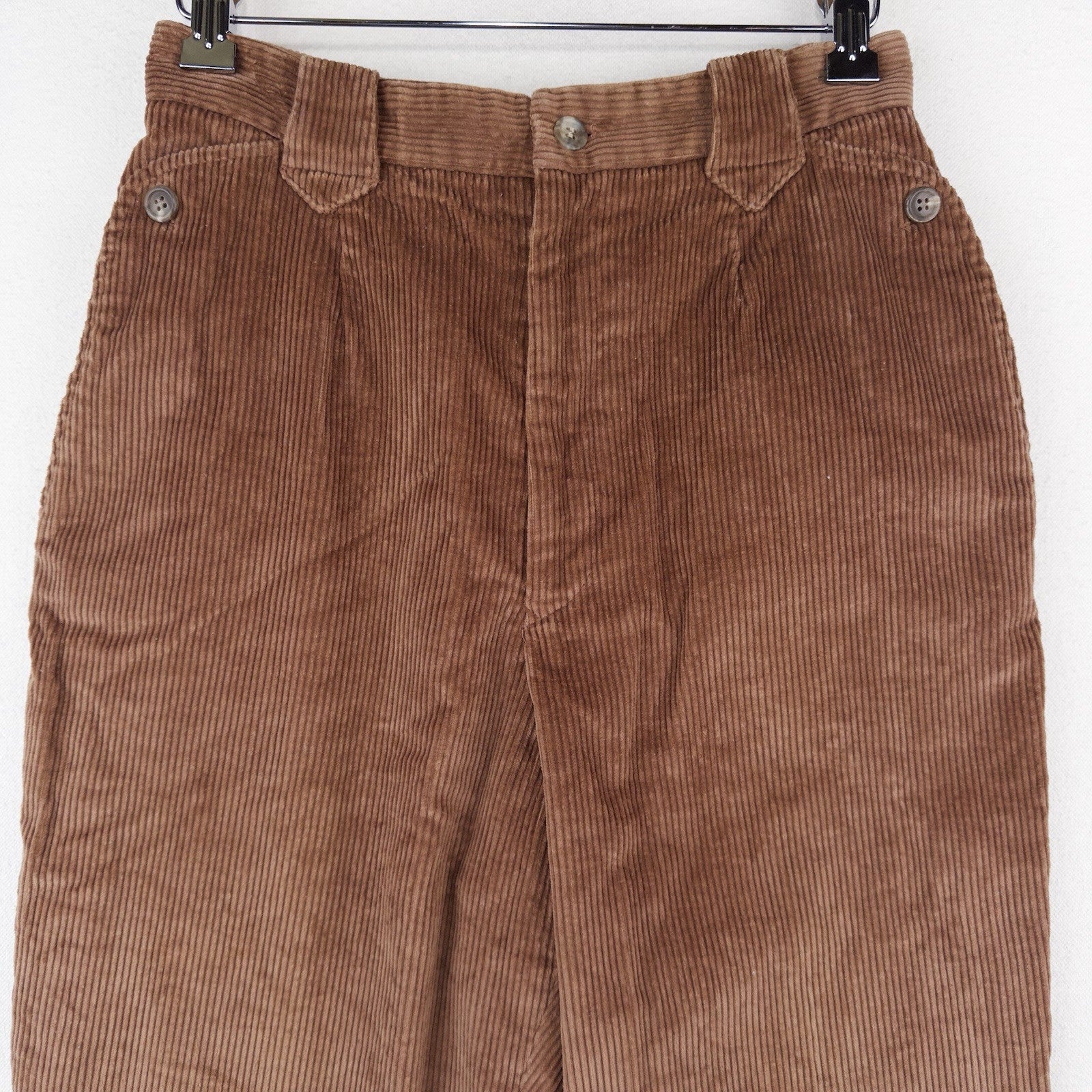 70’s Vtg Ralph Lauren Blue Label Western Brown Corduroy Pants Women's 8 Talon