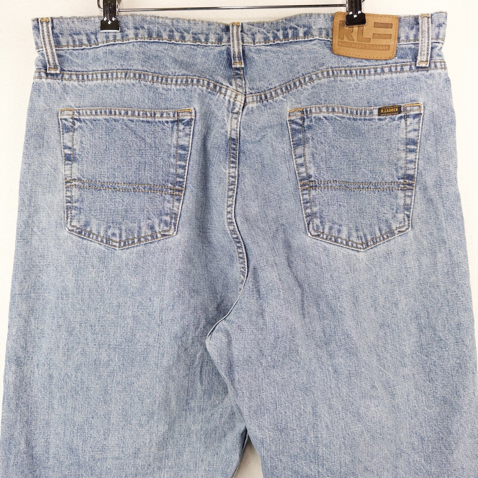 90’s Vtg Ralph Lauren Polo Jeans Co Men's 38x30 Light Acid Wash