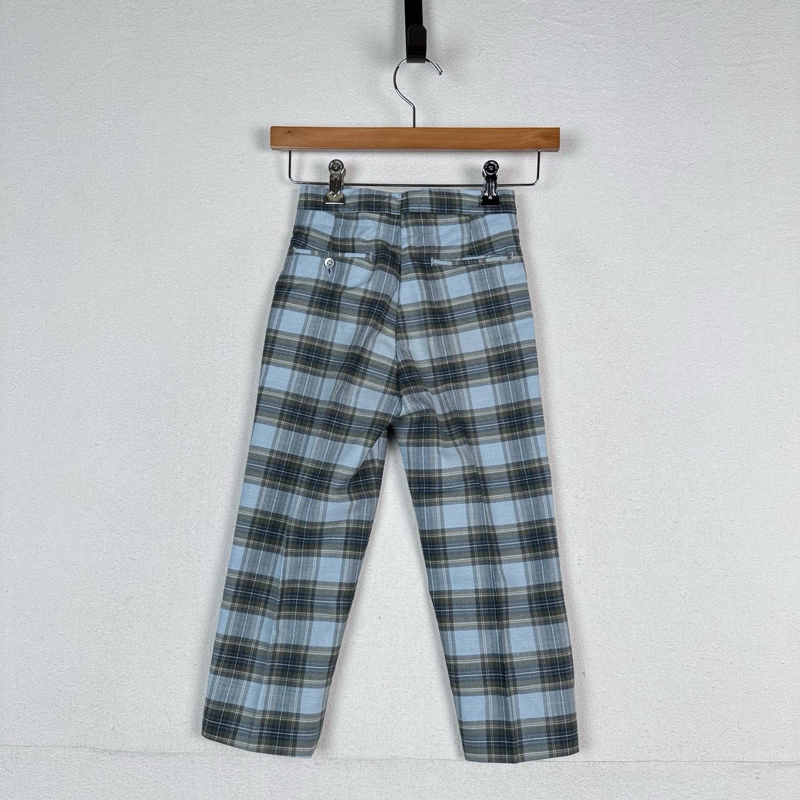 Vintage Lord And Taylor Kids Plaid Pants Blue Vail Sweatshirt Set 4-5T Preppy