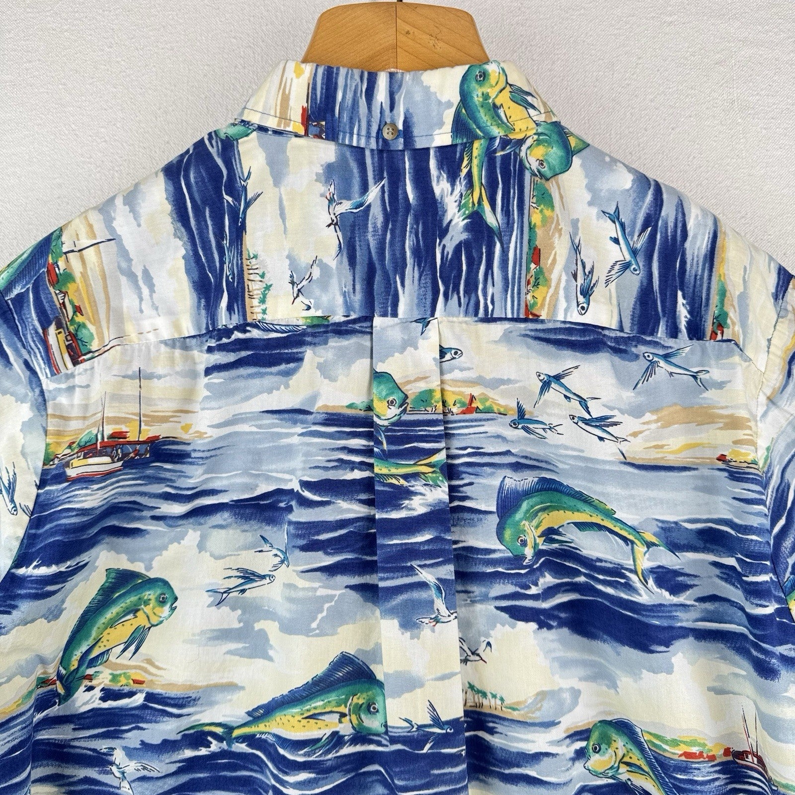 90’s Vtg Kahala Sportfish Marlin Hawaiian Short Shirt Sleeve Mens XL Made Hawaii