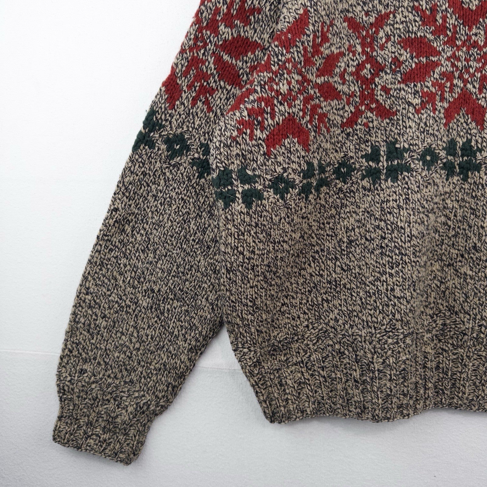90’s Vtg Polo Sportsman Ralph Lauren Hand Knit Wool Blend Sweater Ski Men's 2XL