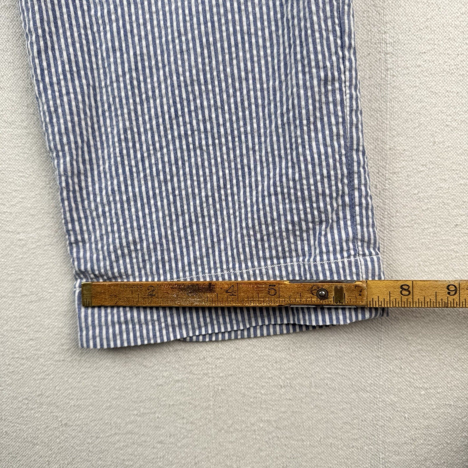 Polo Ralph Lauren Seersucker Stretch Straight Fit Pants 36x30 Flesh Pony *Read