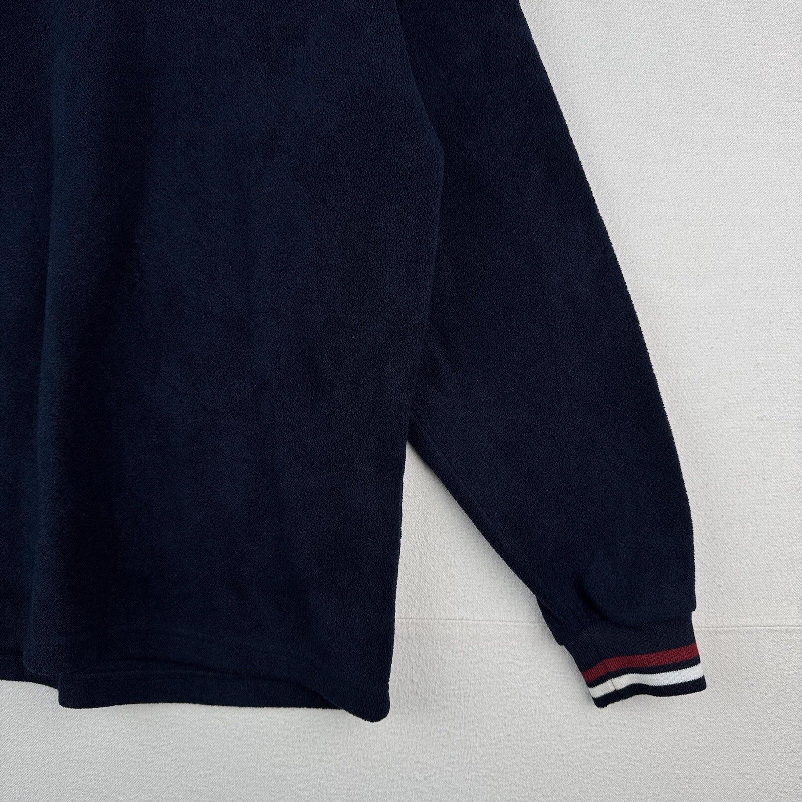 90’s Vtg Champion V-neck Fleece Sweatshirt Pullover Men’s Large Blue