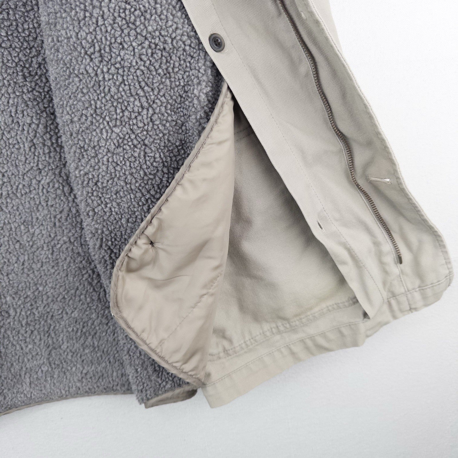 90’s Vtg J Crew Men’s M (46) Heavy Canvas Chore Field Coat Jacket Sherpa Lining