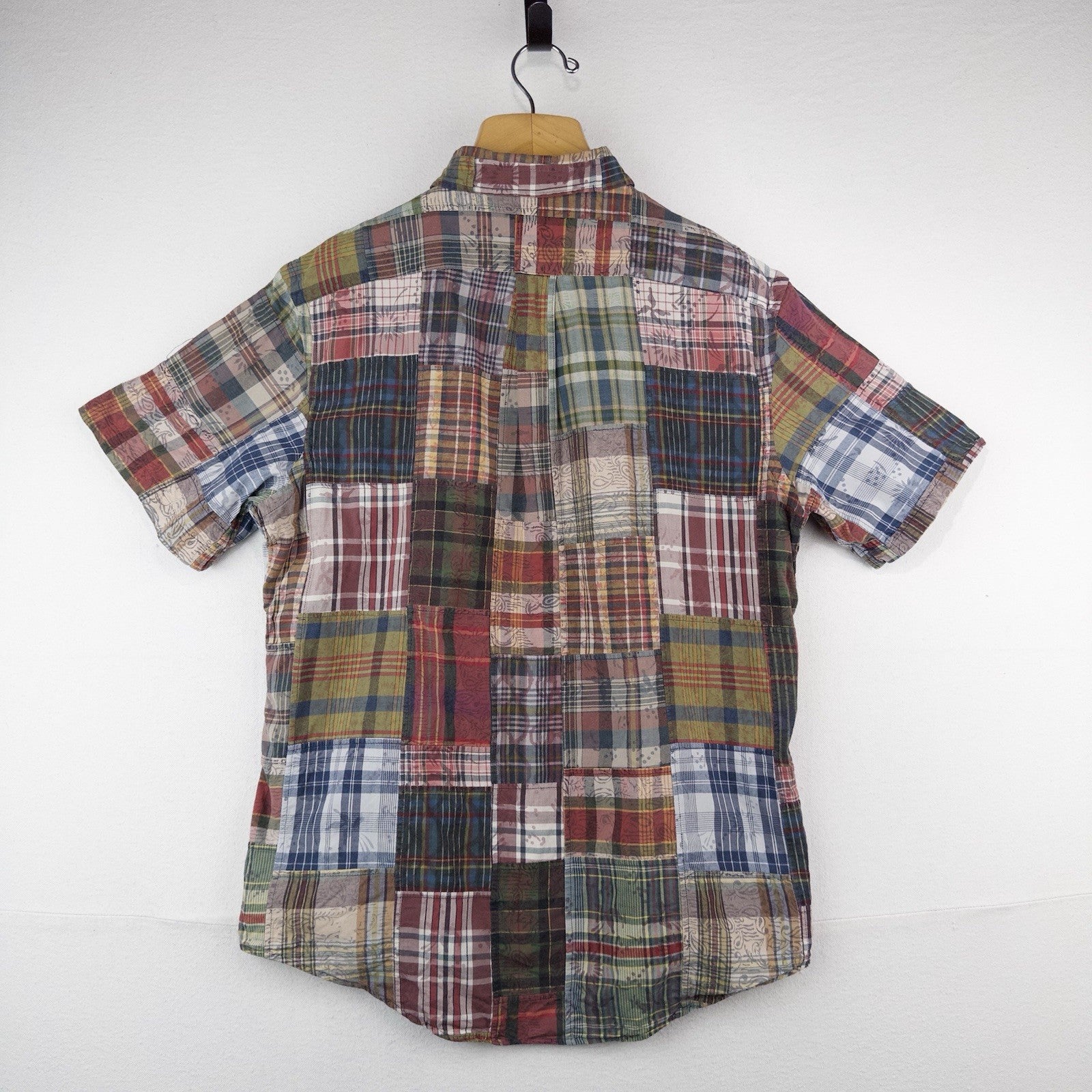 90’s Vtg Polo Ralph Lauren Men’s XL Plaid Madras Patchwork Button Down Shirt