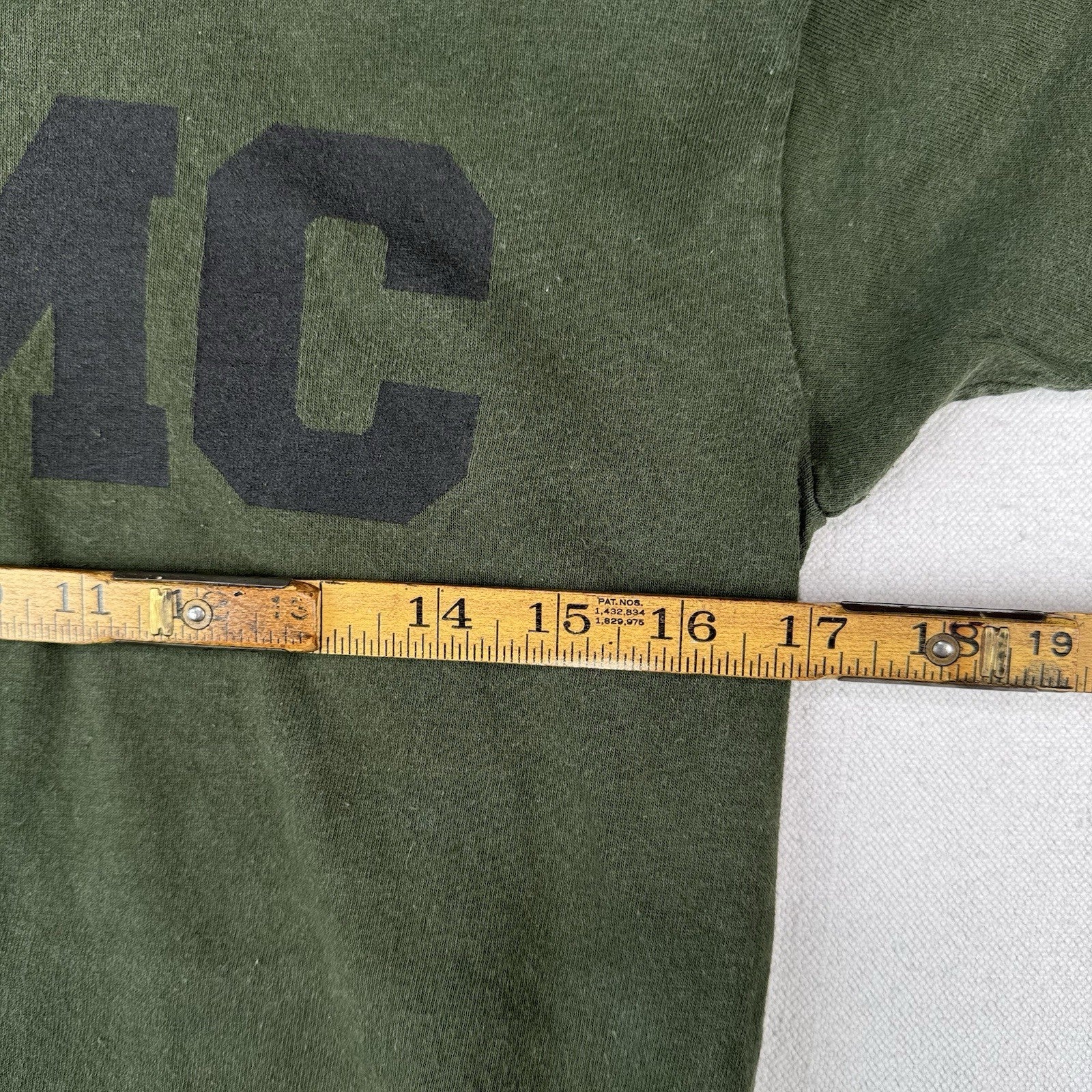 90’s Vtg Bayside True American T-Shirt Men’s S Green USMC Military Marine
