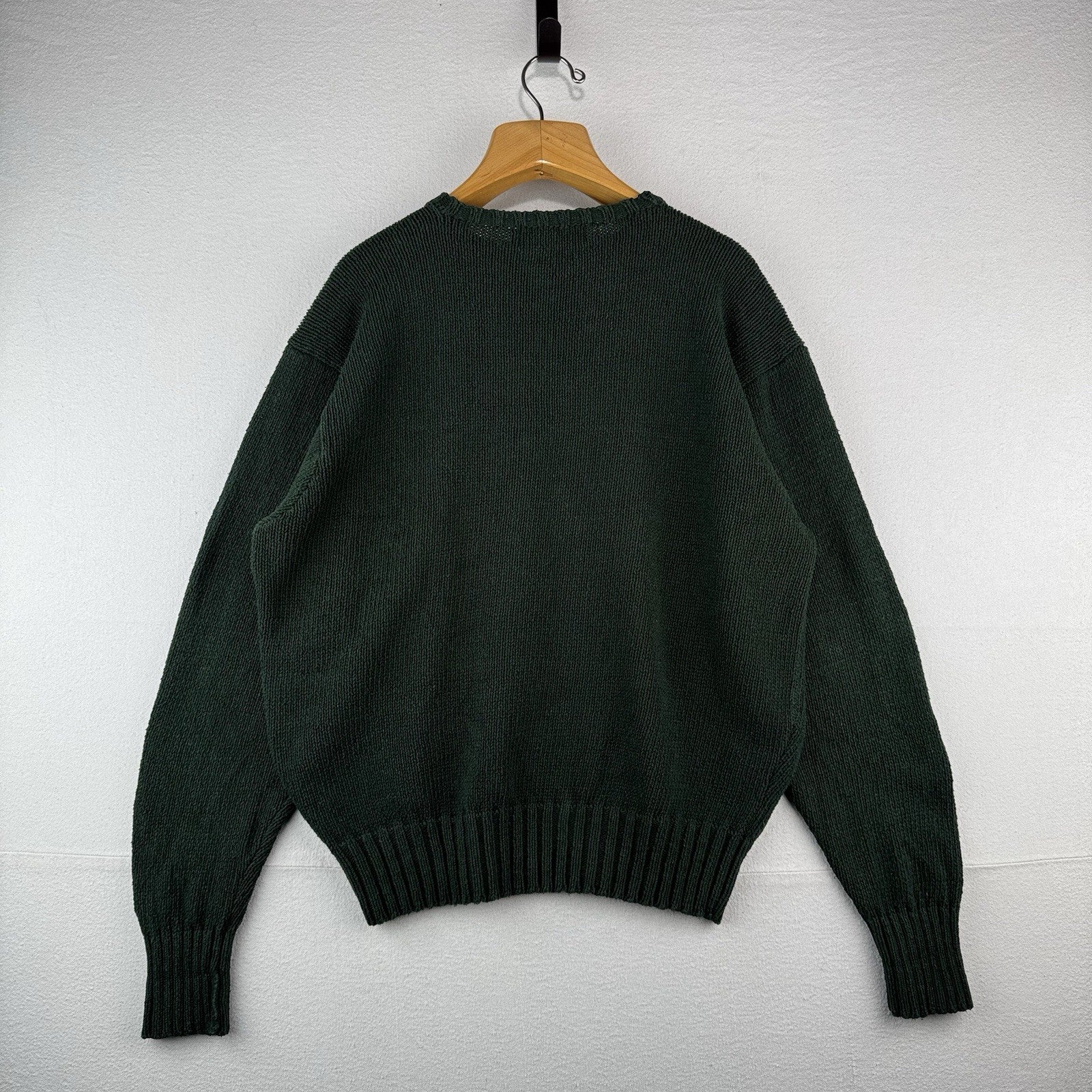 90’s Vtg Polo Ralph Lauren Sweater Mens XL Green Cotton Crewneck