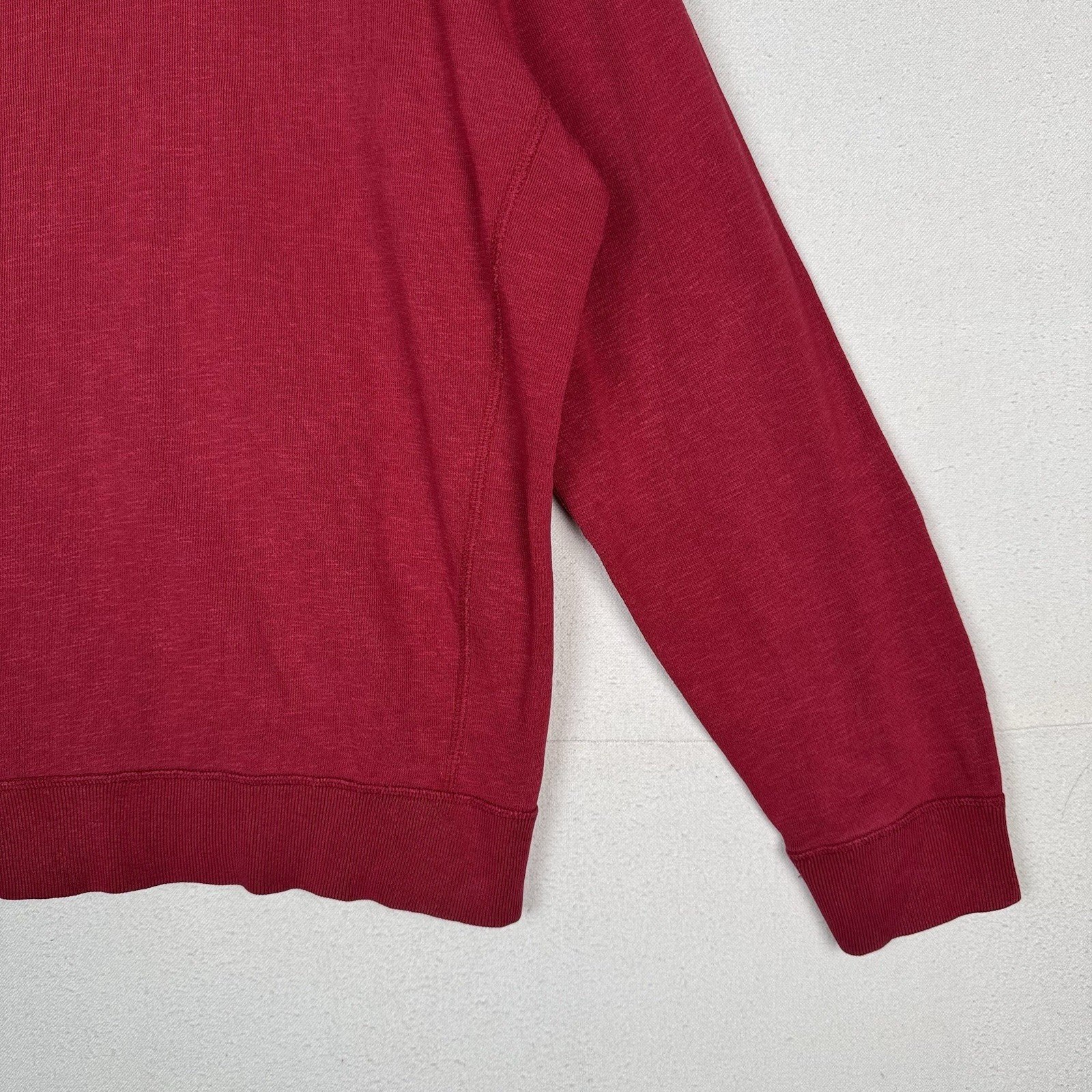 Abercrombie & Fitch A&F Spellout Hoodie Men’s XL Red Jacket Full Zip *Read