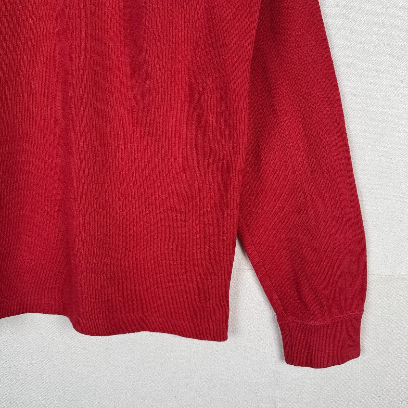 80’s Vintage Polo Ralph Lauren Quarter 1/4 Zip Pullover Sweater Mens XL Red
